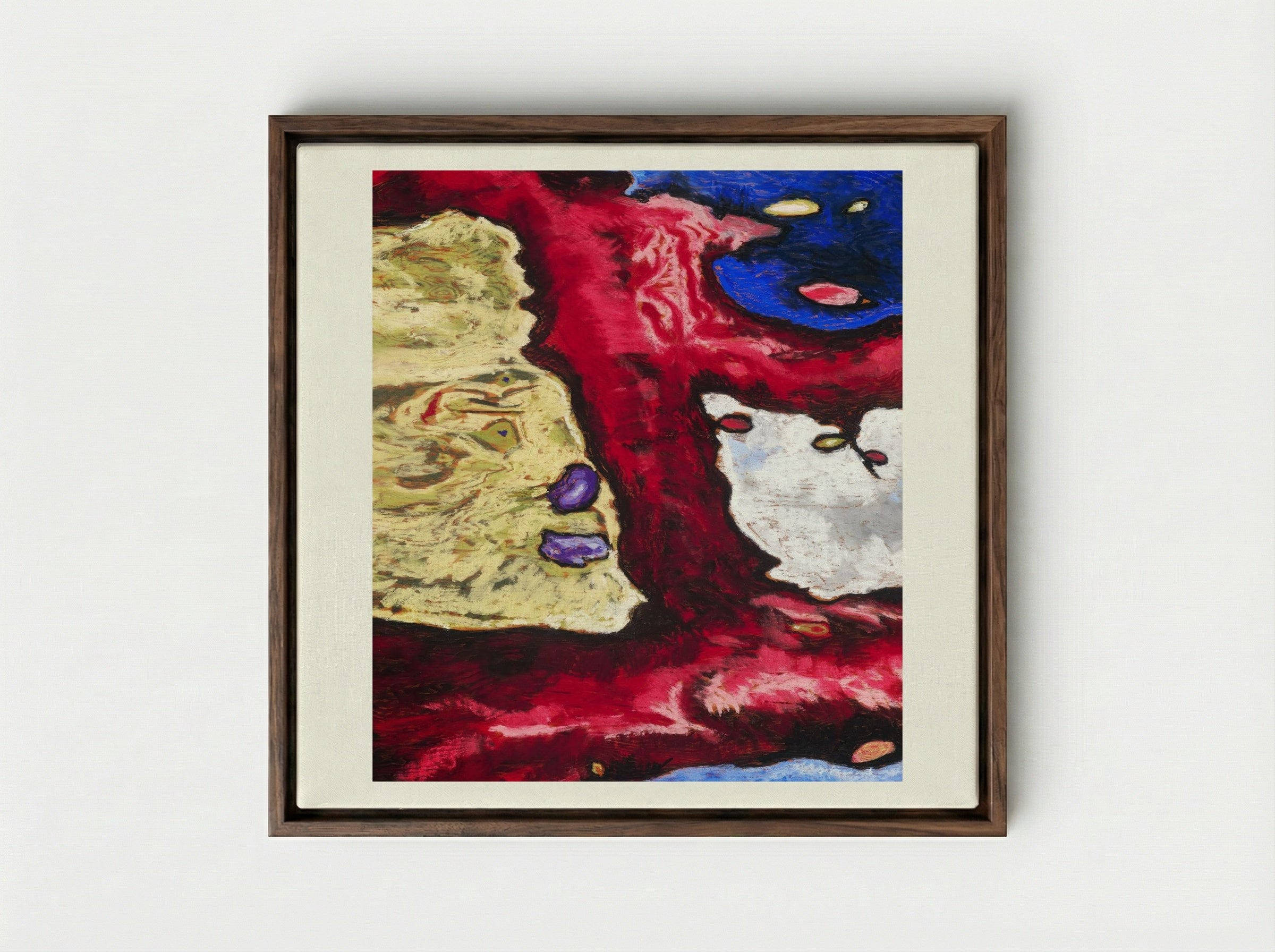 Tree Forms and Water - Arthur Dove - Framed Canvas Dark Wood