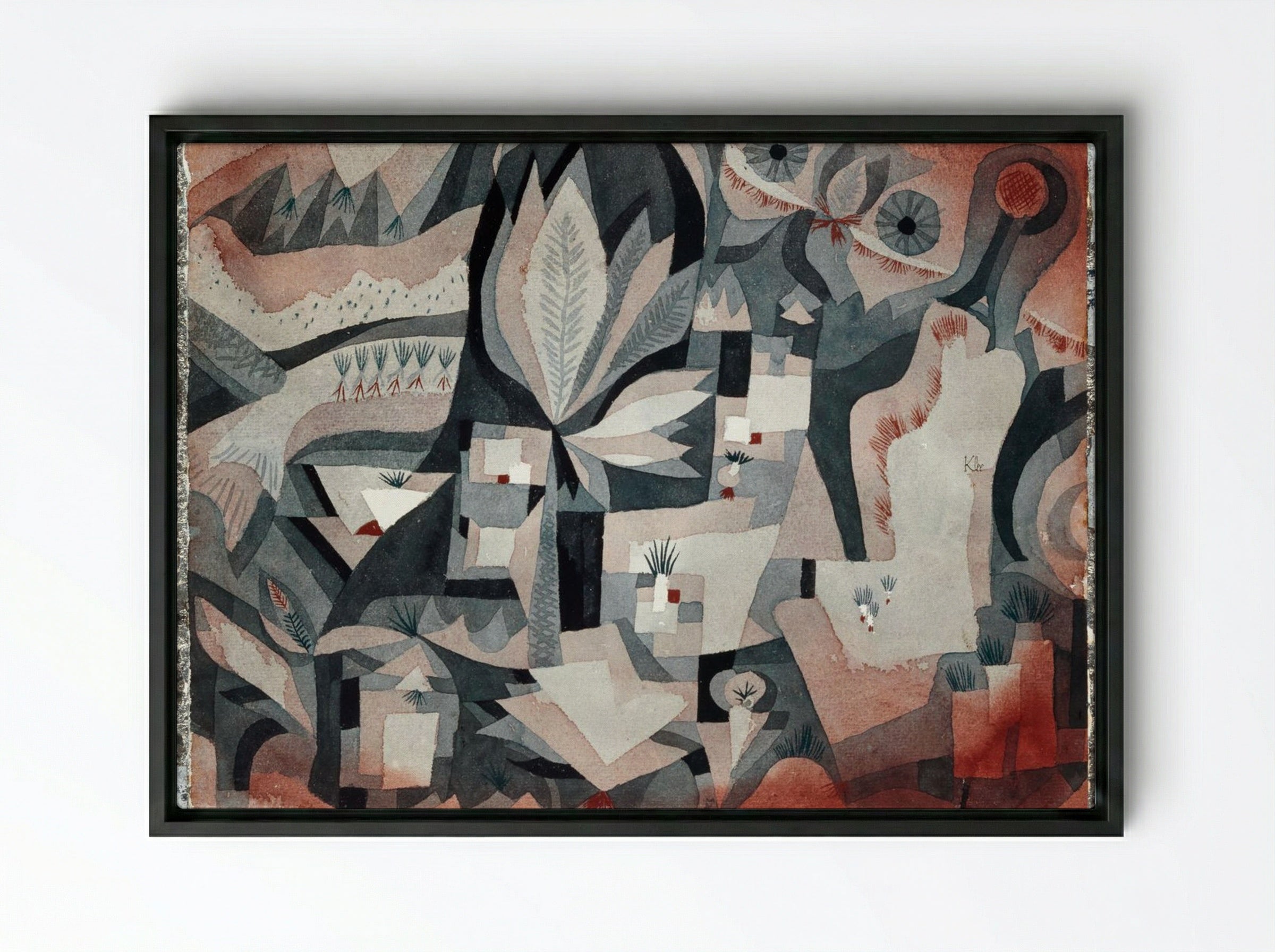 Dry Cooler Garden - Paul Klee - Framed Canvas Black