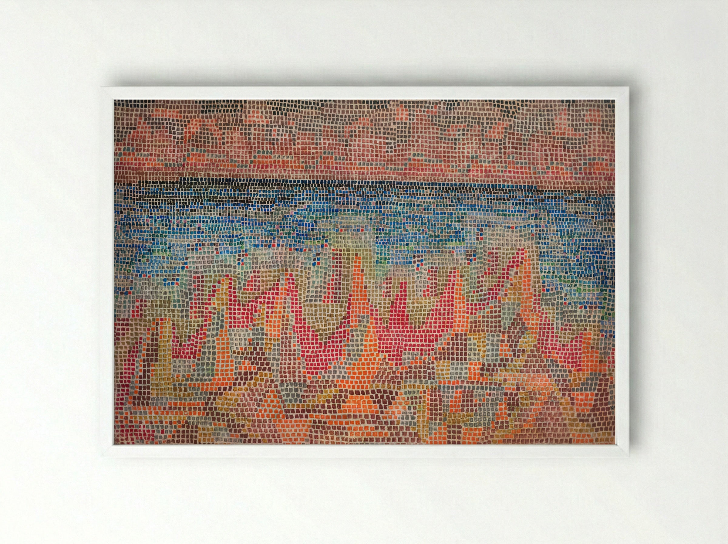 Klippen am Meer (Cliffs by the Sea) - Paul Klee - Framed Print White