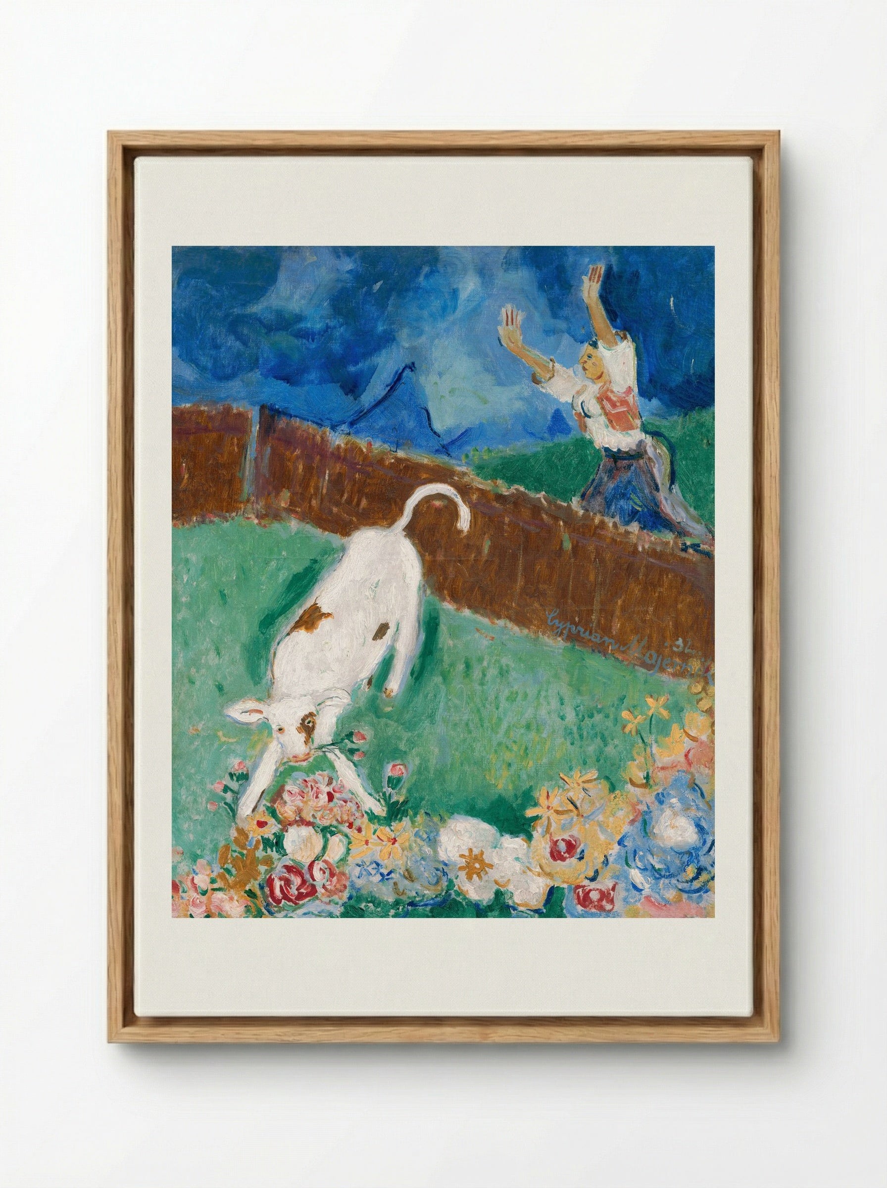 Calf - Cyprián Majerník - Framed Canvas Wood