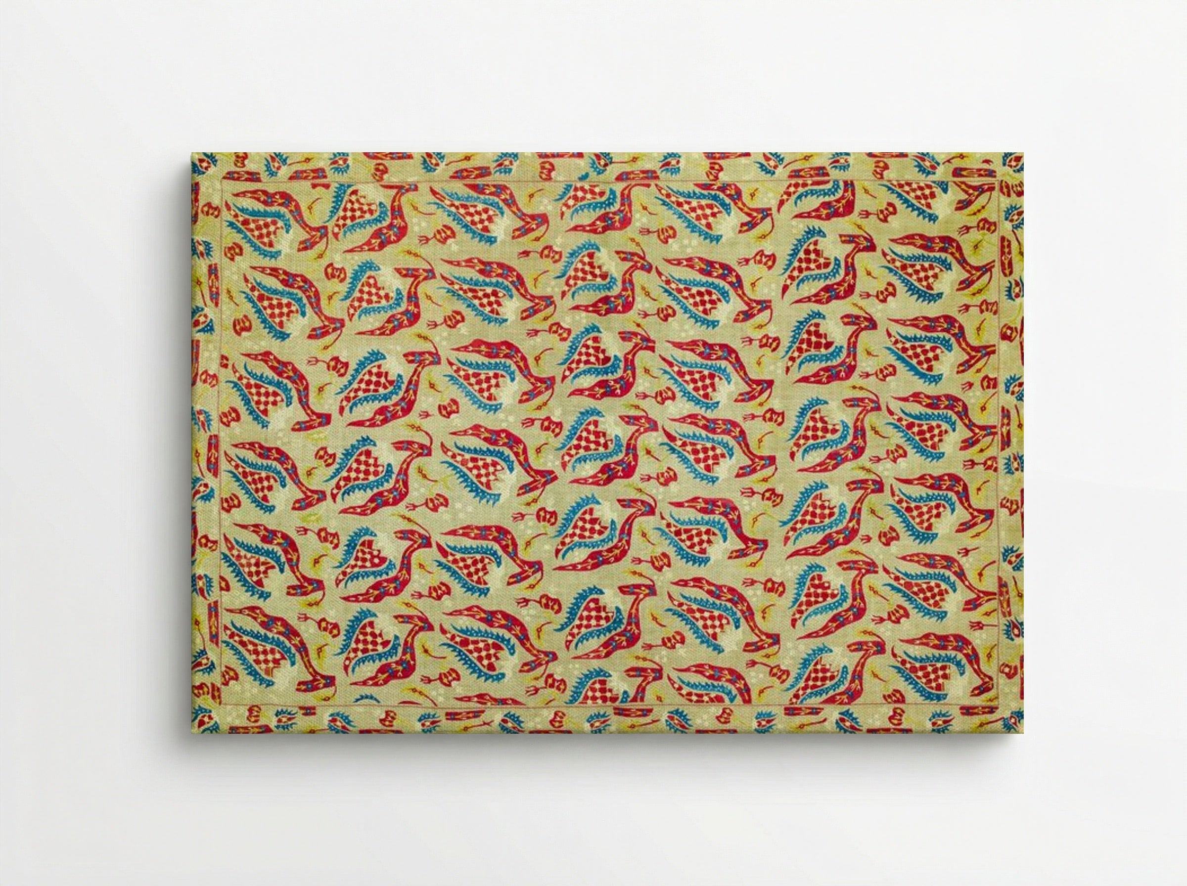 Turkish Bed Cover Pattern with Flowers and Leaves - William Morris - Canvas