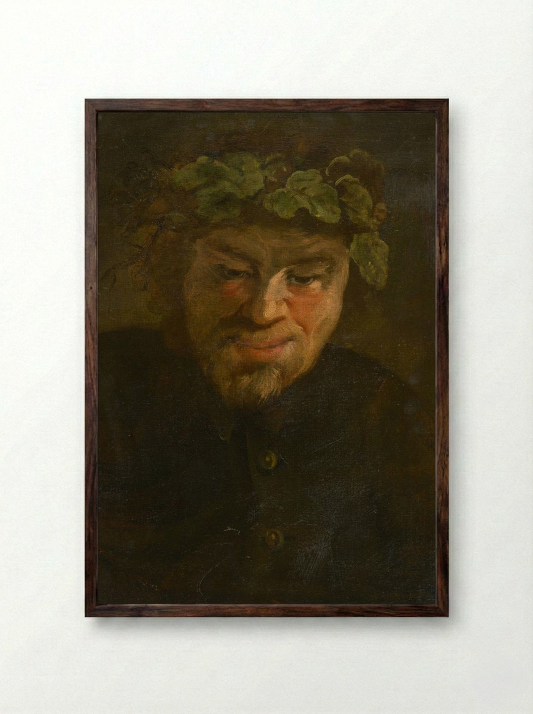 Bacchus - Peter Paul Rubens - Framed Print Dark Wood