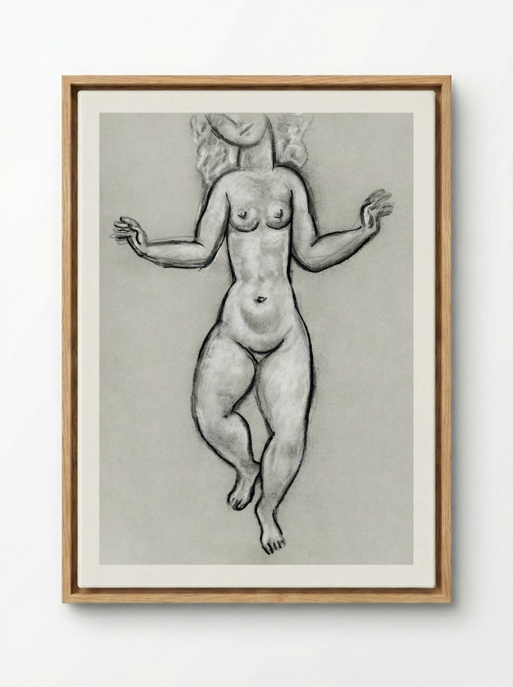 Dancing Naked Woman - Leo Gestel - Framed Canvas Wood