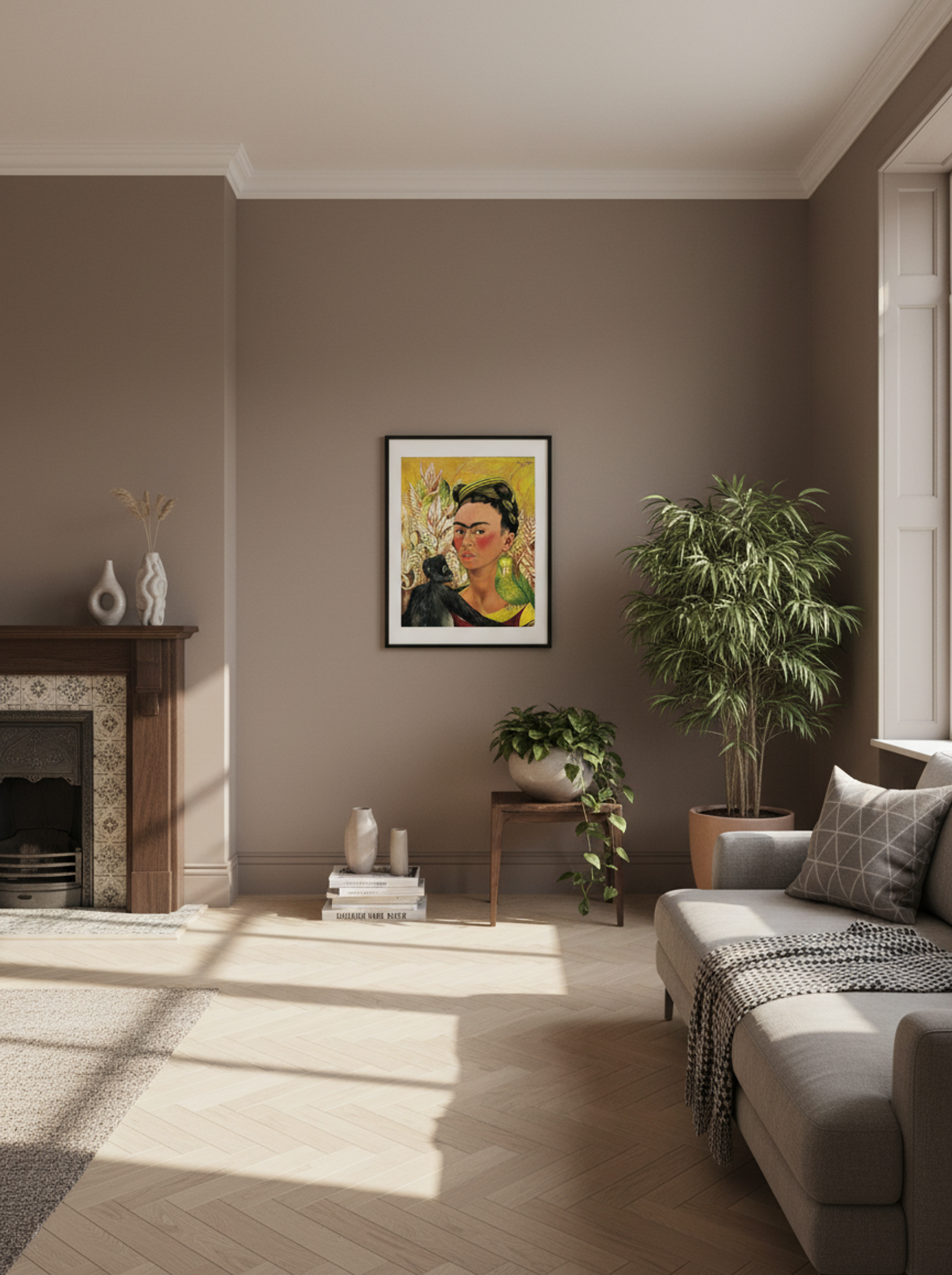 Self-Portrait with Monkey and Parrot - Frida Kahlo - Lifestyle