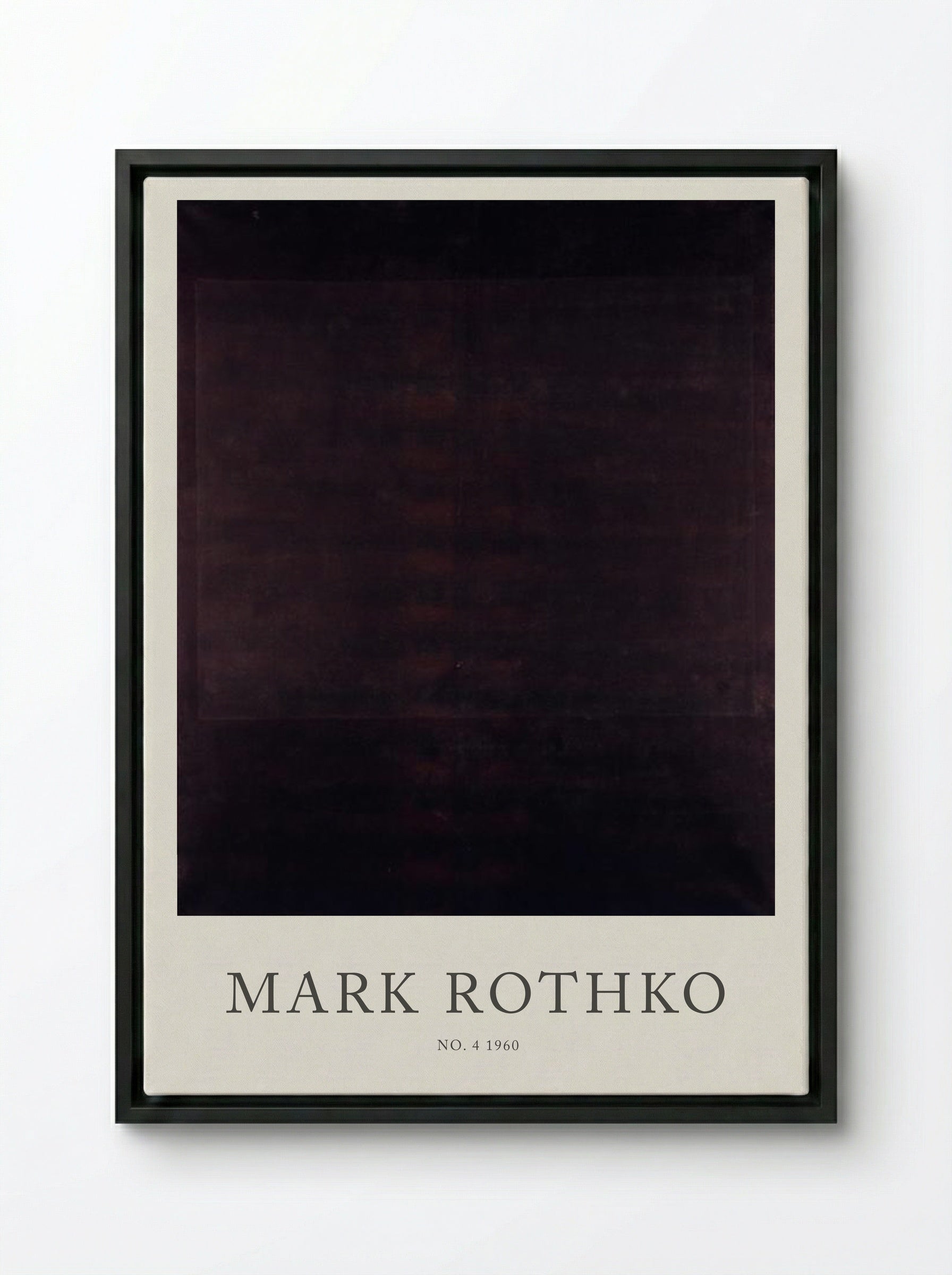 No. 4 - Mark Rothko - Framed Canvas Black