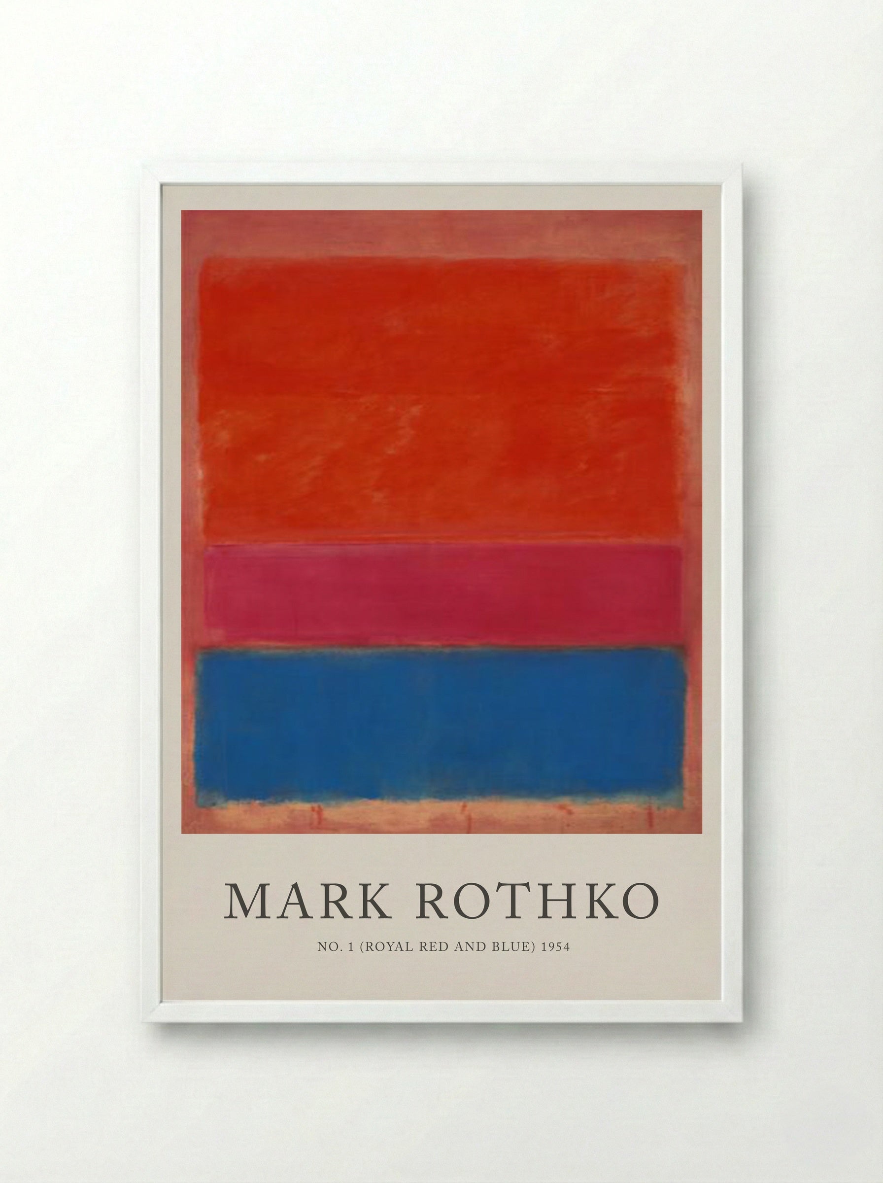 No. 1 (Royal Red and Blue) - Mark Rothko - Framed Print White