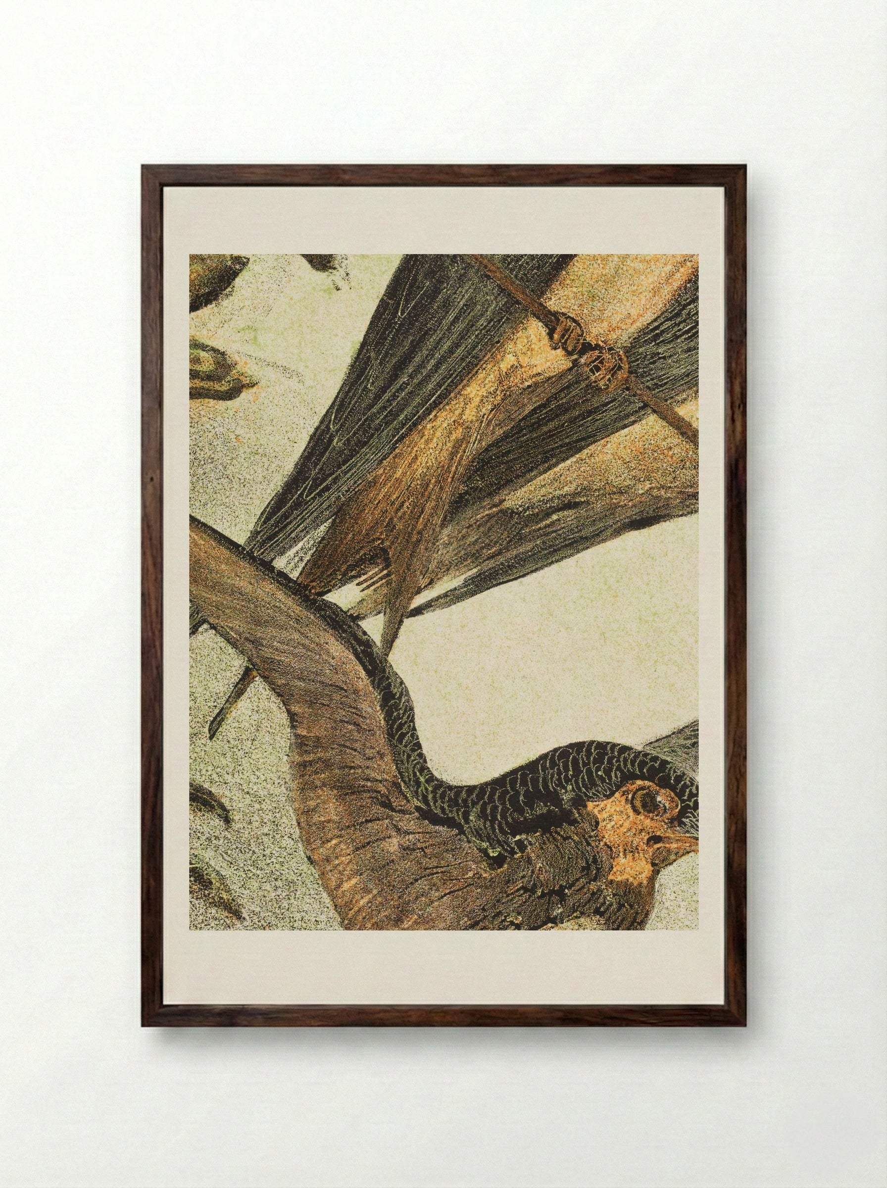 Drie zwaluwen (Three Swallows) - Theo van Hoytema - Framed Print Dark Wood