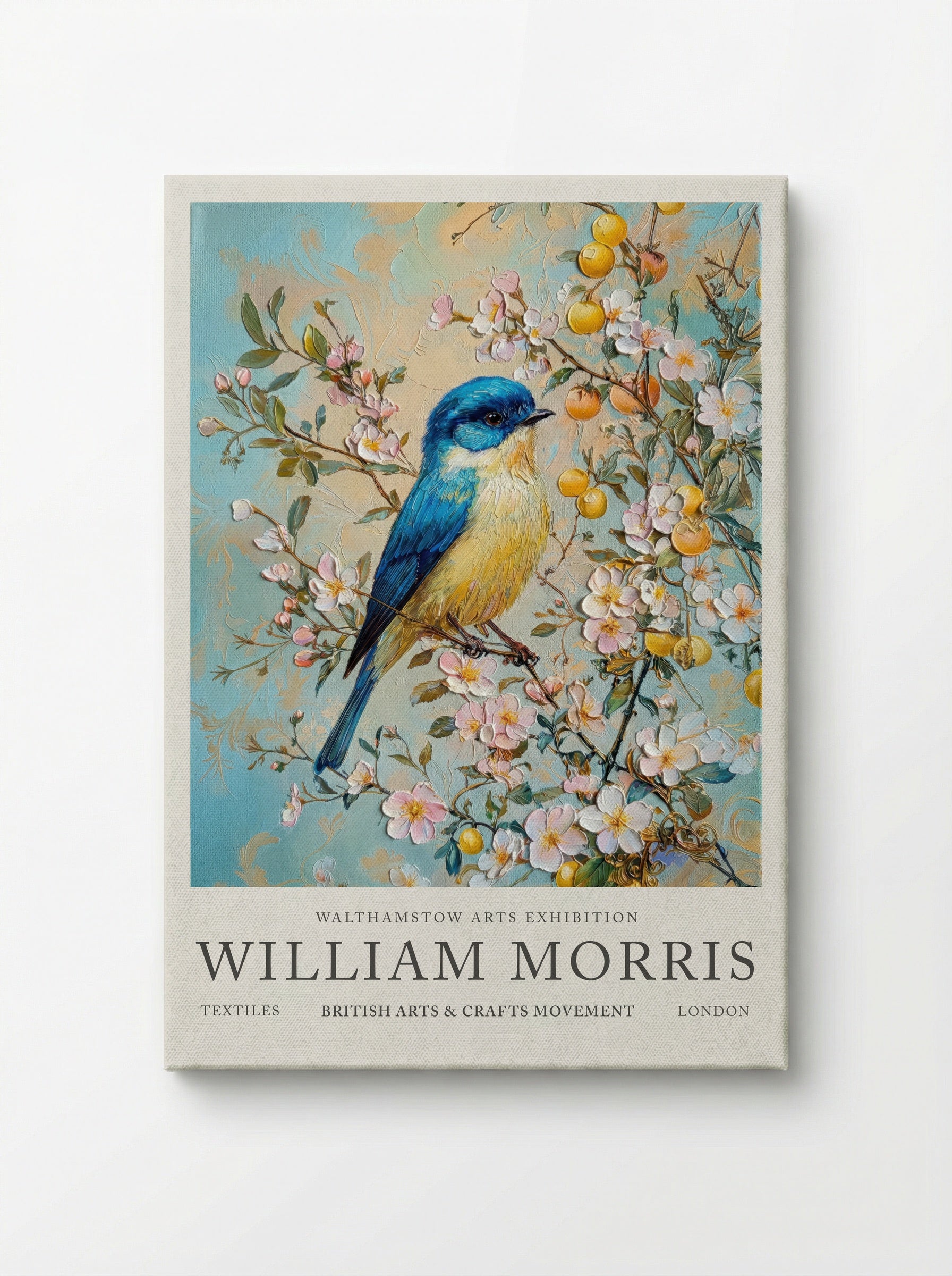 Blue Tit Beauty - William Morris - Canvas