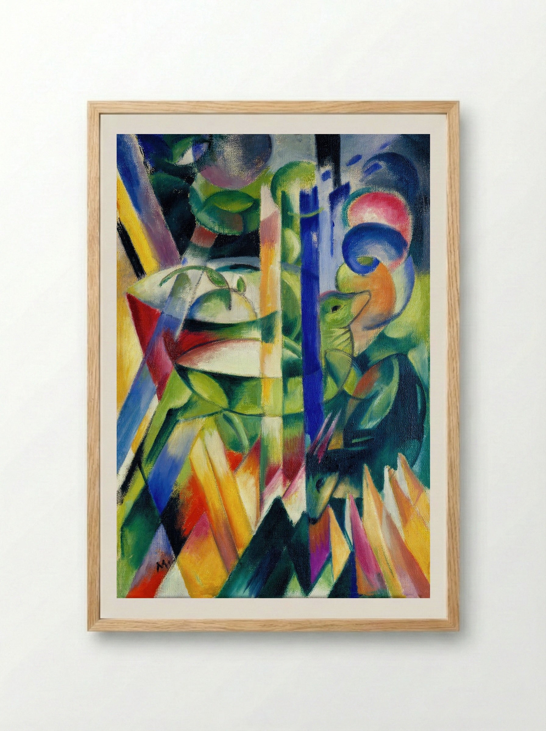 The Little Mountain Goats - Franz Marc - Framed Print Wood