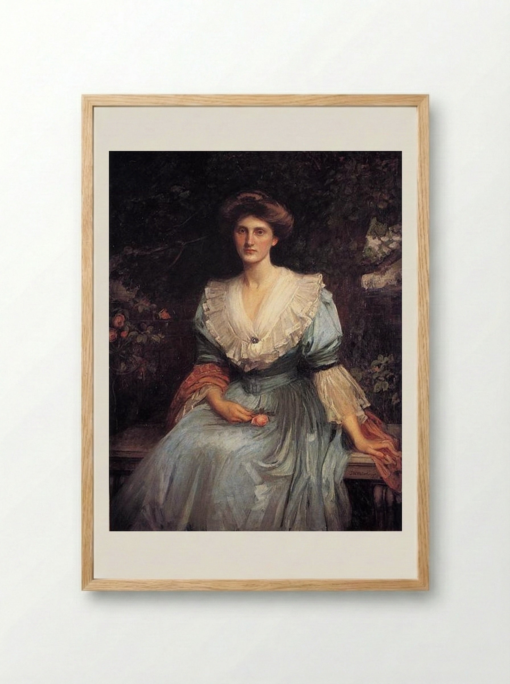 Lady Violet Henderson - John William Waterhouse - Framed Print Wood