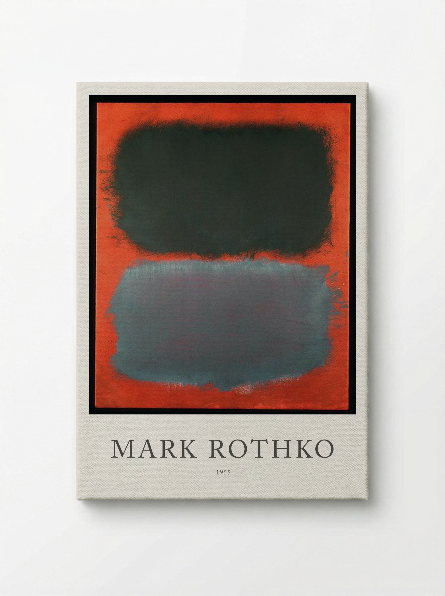 Untitled (Black and Grey Over Orange) - Mark Rothko - Canvas
