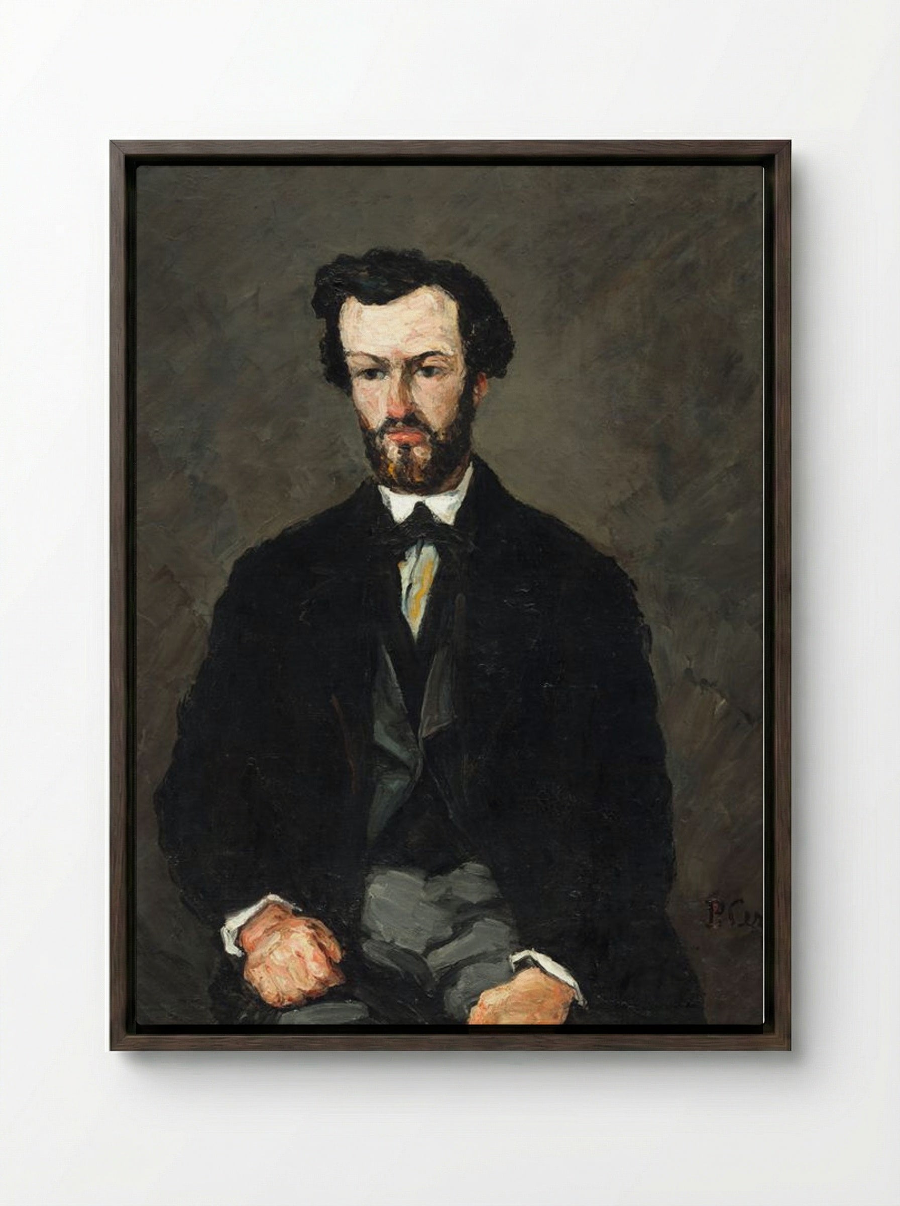 Antony Valabrègue - Paul Cézanne - Framed Canvas Dark Wood