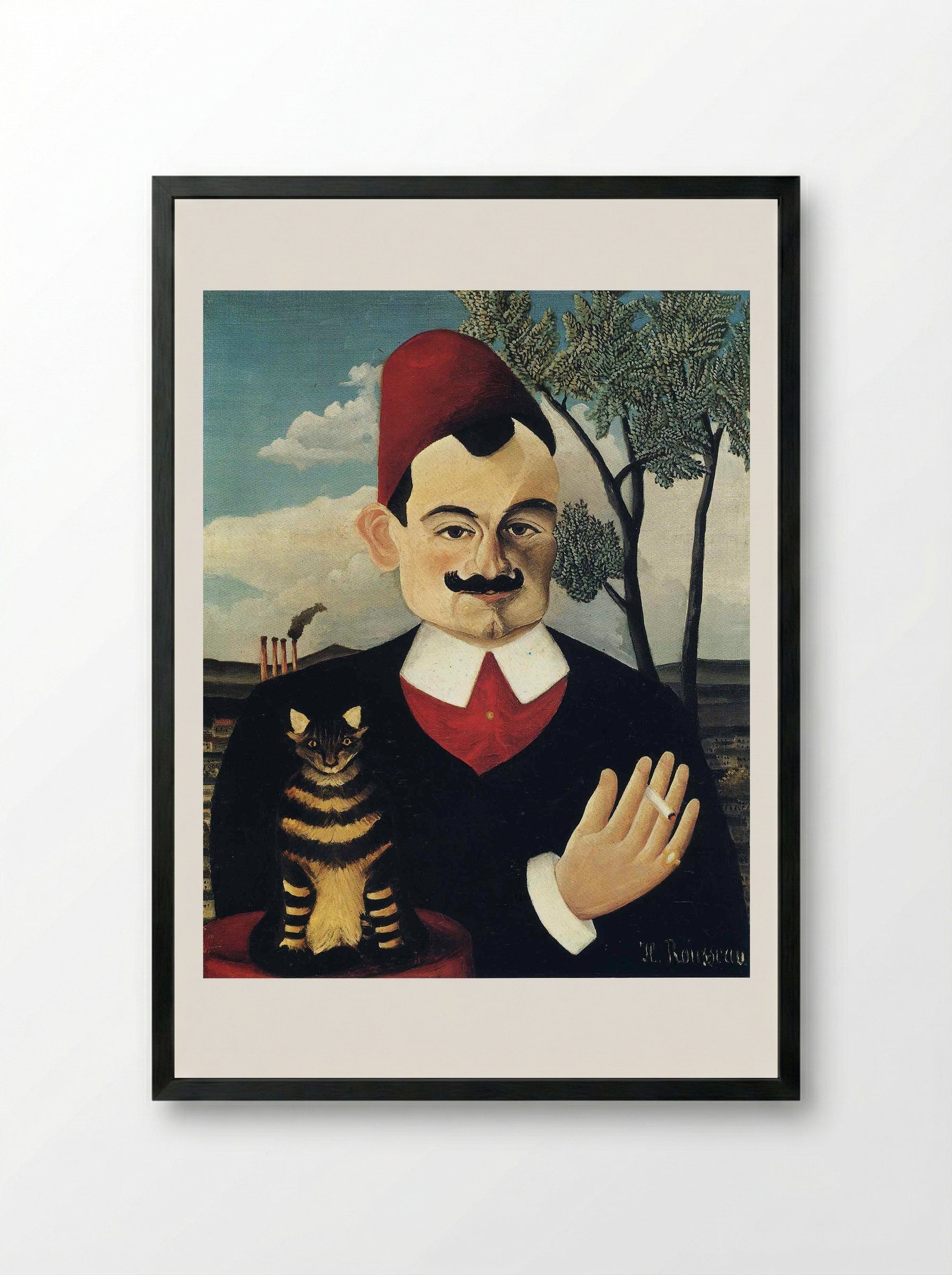 Portrait of Pierre Loti - Henri Rousseau - Framed Print Black