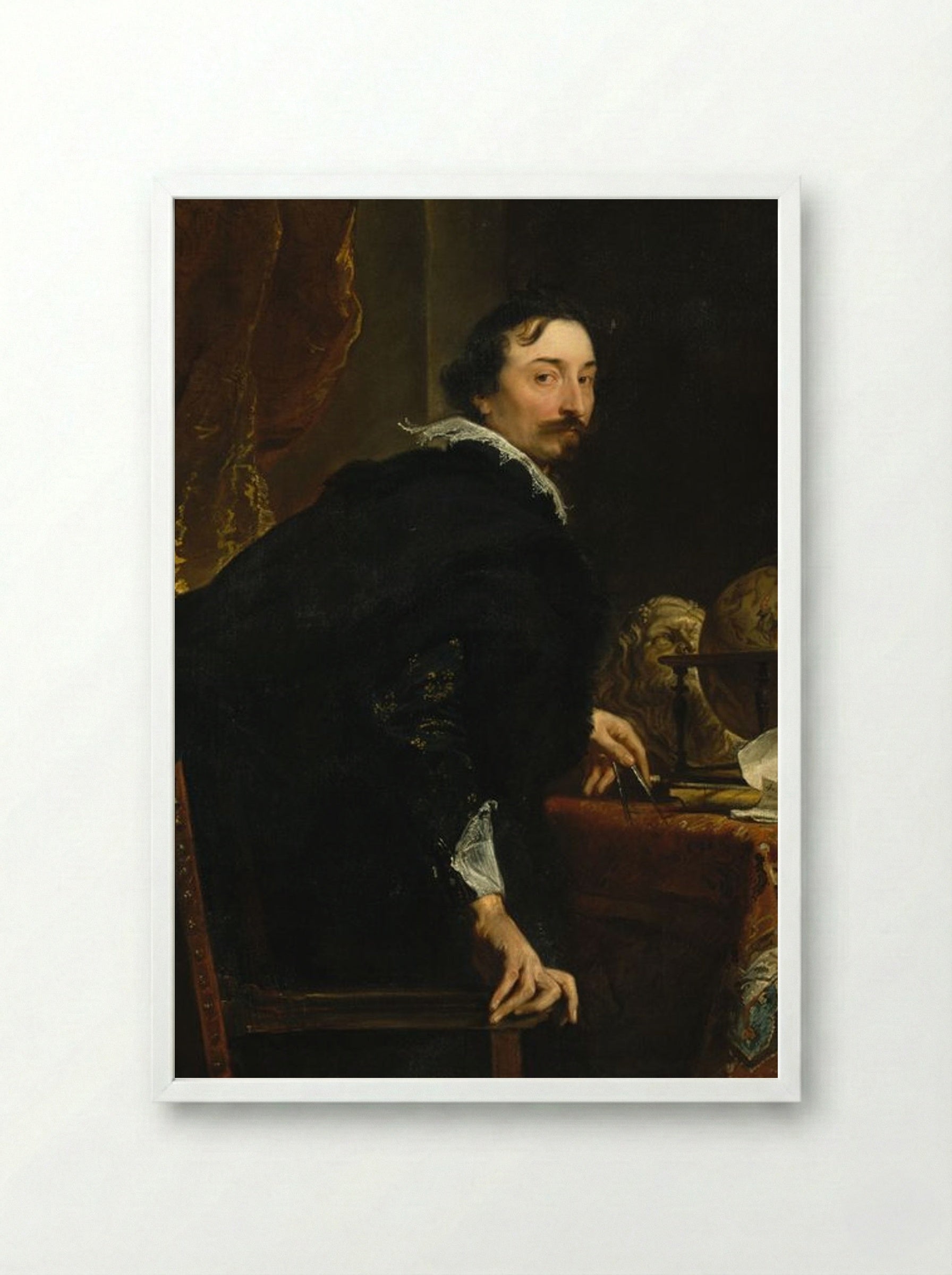 Lucas van Uffel - Anthony van Dyck - Framed Print White