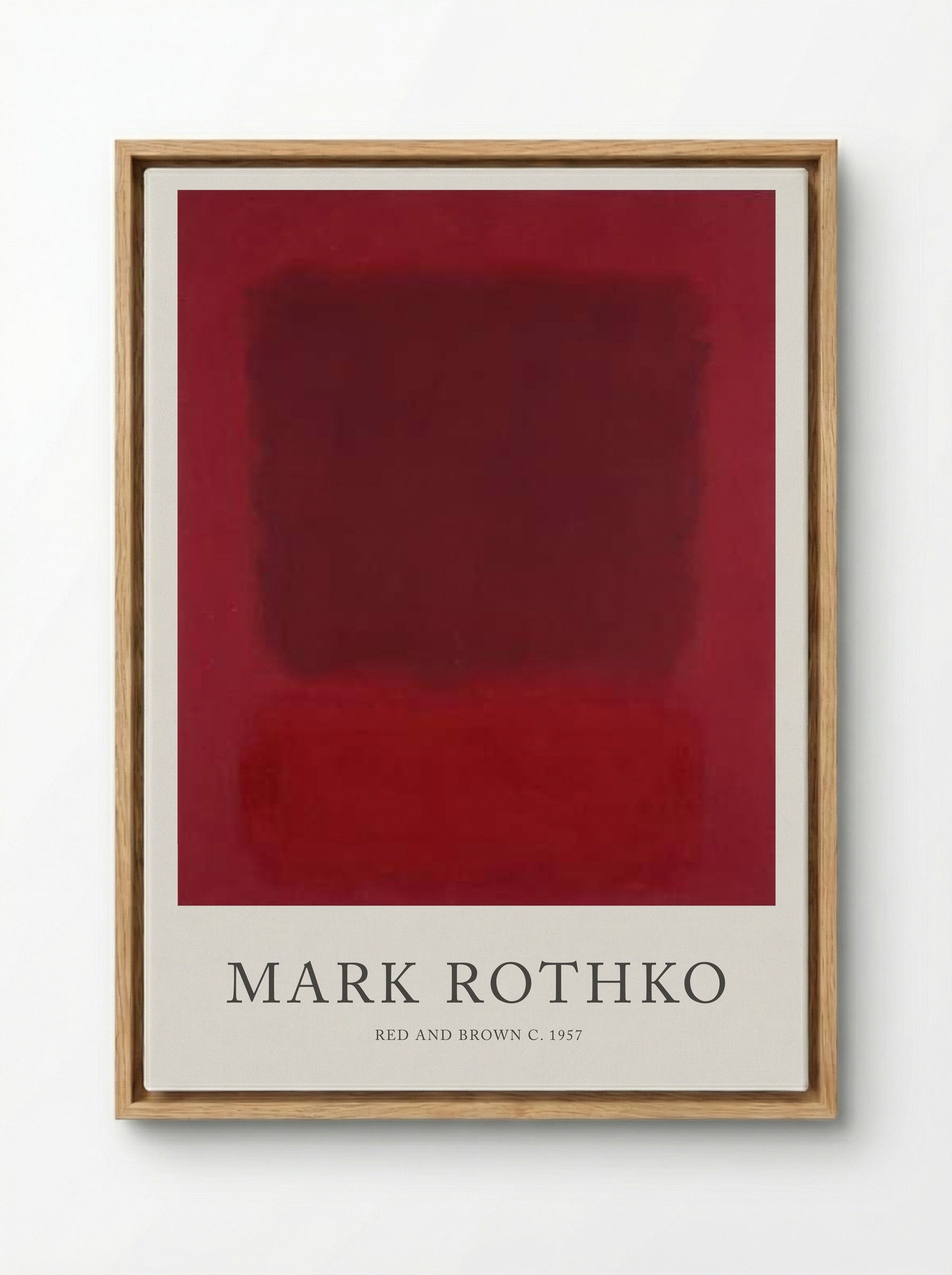 Red and Brown - Mark Rothko - Framed Canvas Wood