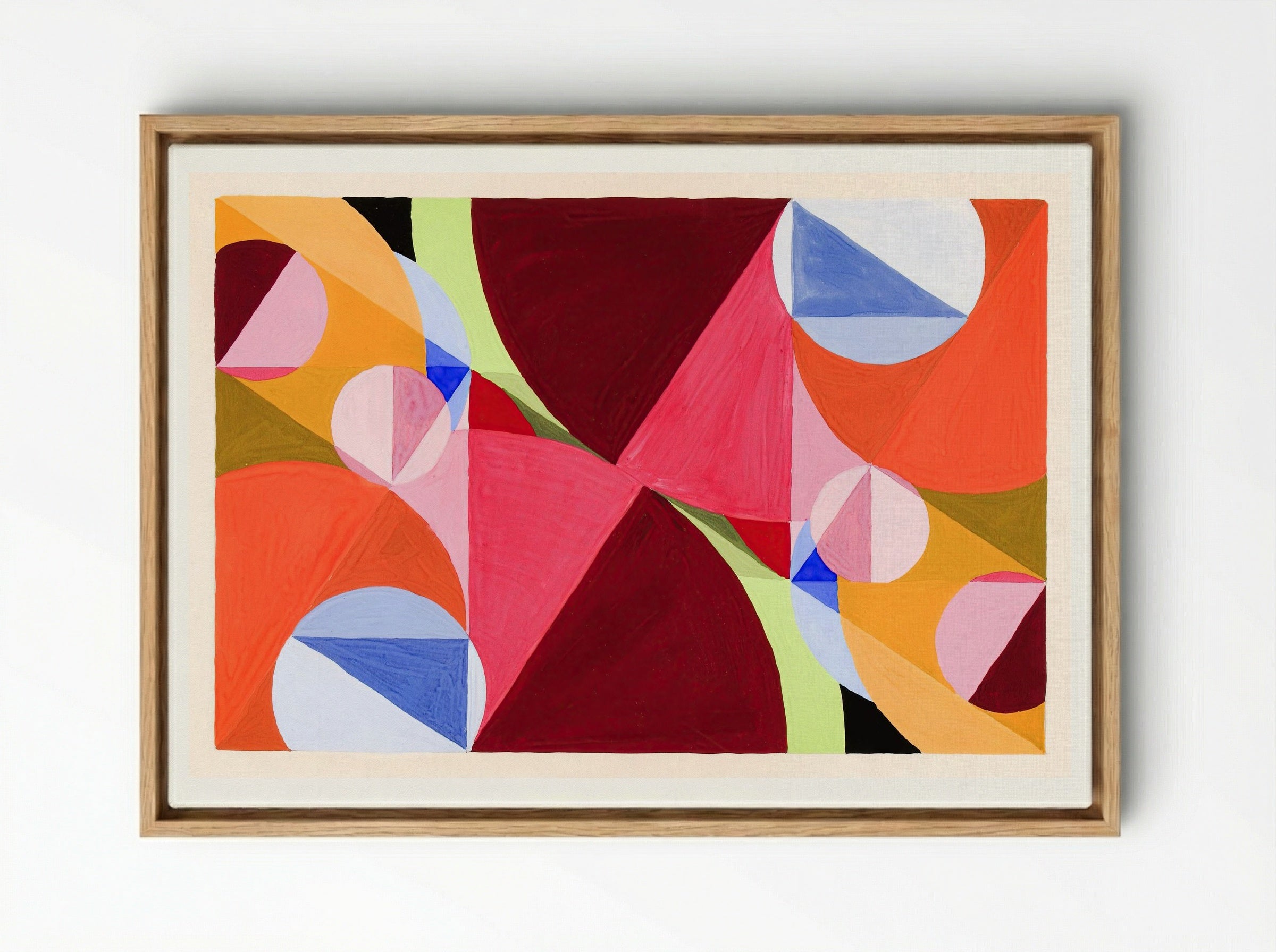 Area Broken by Perpendiculars - Joseph Schillinger - Framed Canvas Wood