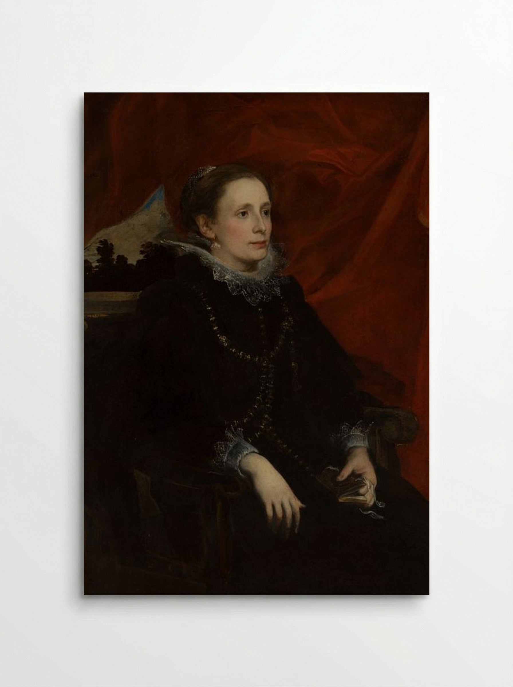 Portrait of a Woman, Called the Marchesa Durazzo - Anthony van Dyck - Poster