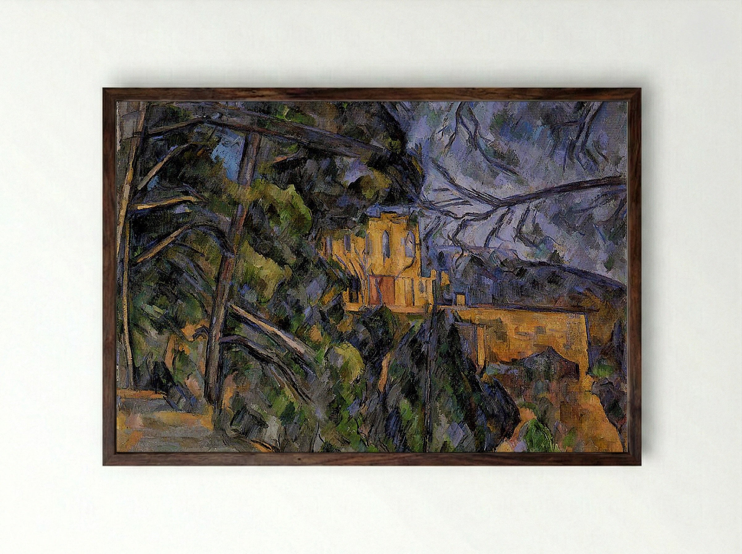 Château Noir - Paul Cézanne - Framed Print Dark Wood