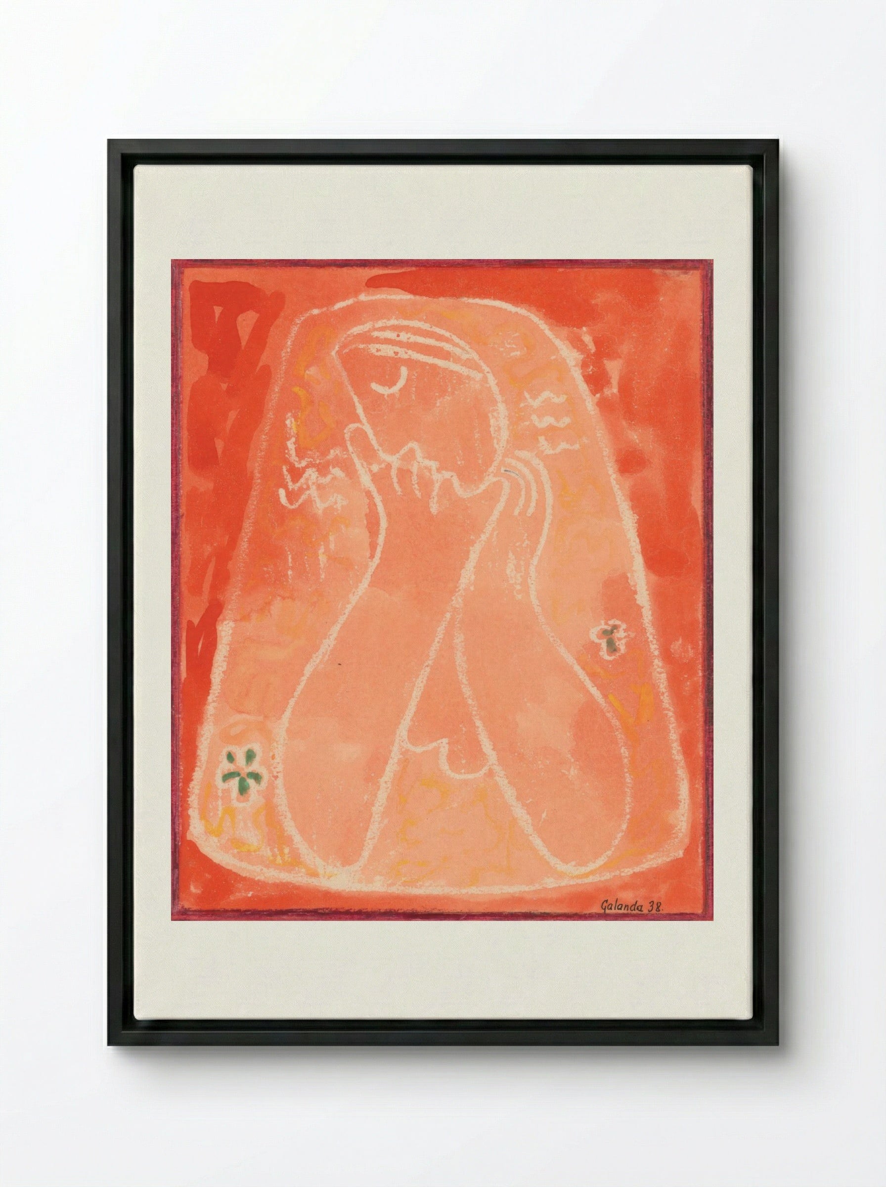 Thoughtful - Mikuláš Galanda - Framed Canvas Black