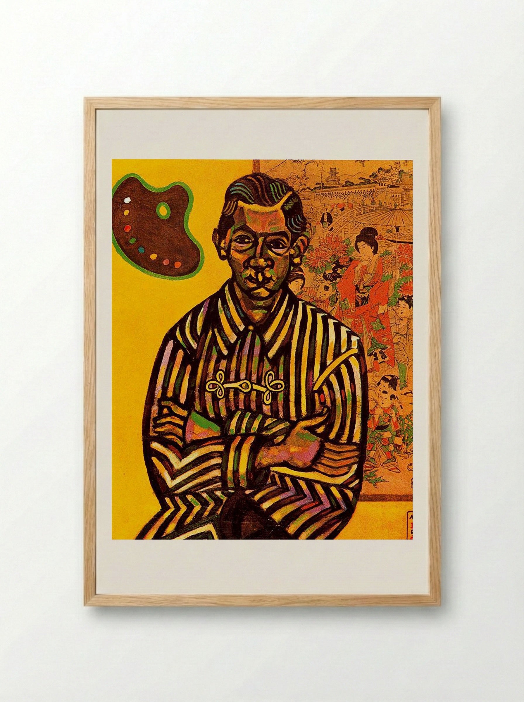 Portrait of E.C. Ricart - Joan Miró - Framed Print Wood