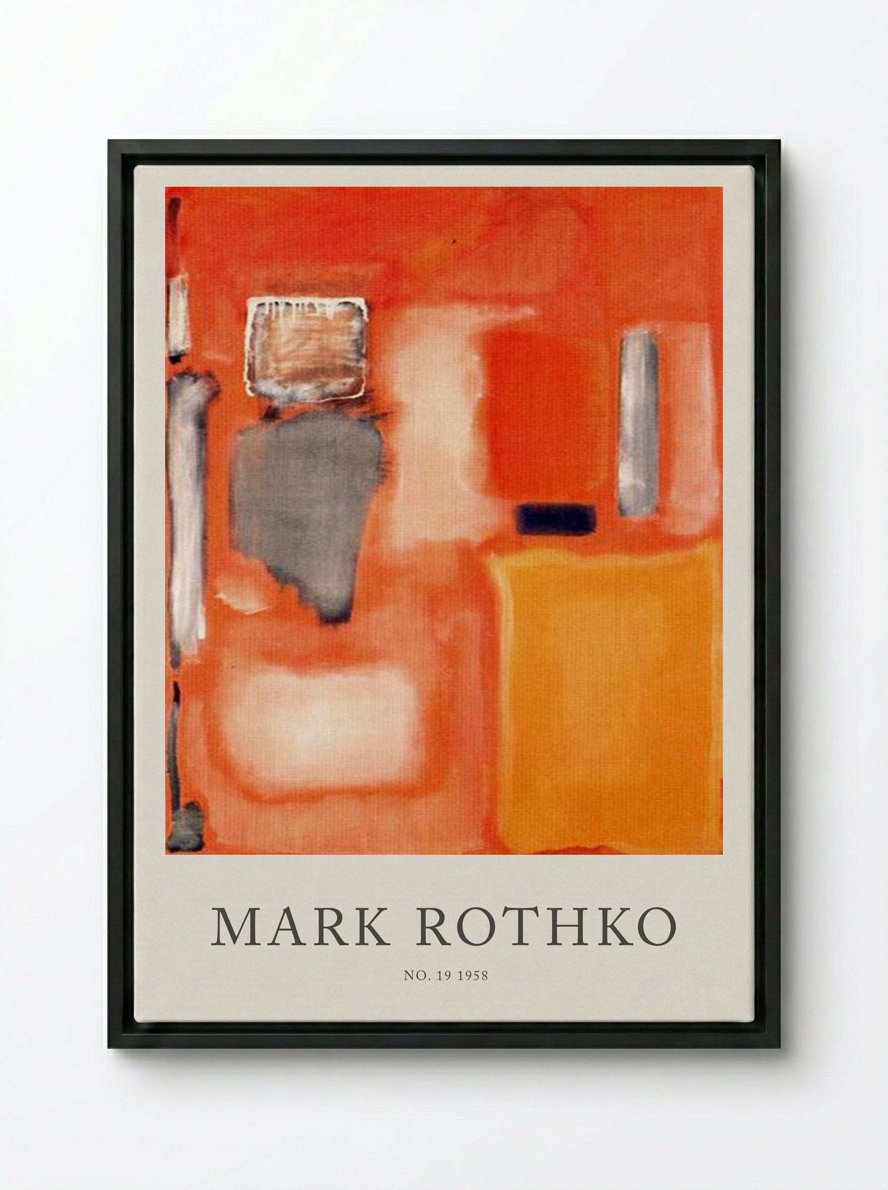 No. 19 - Mark Rothko - Framed Canvas Black