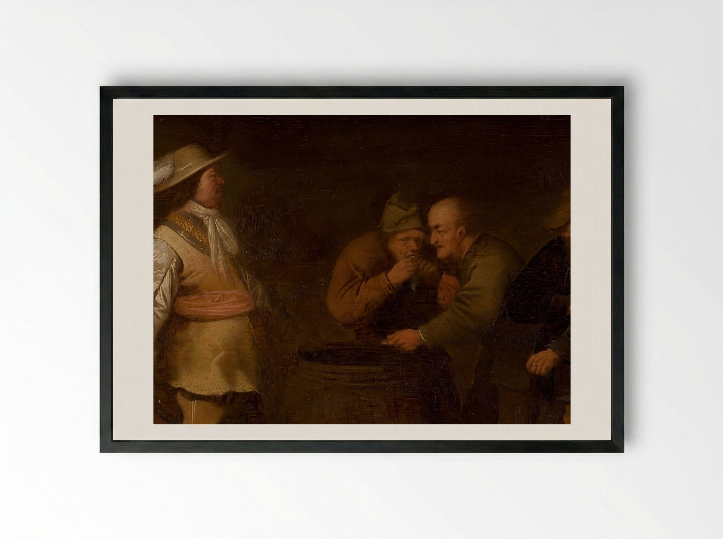 The Yielding of War Booty - Esaias van de Velde - Framed Print Black