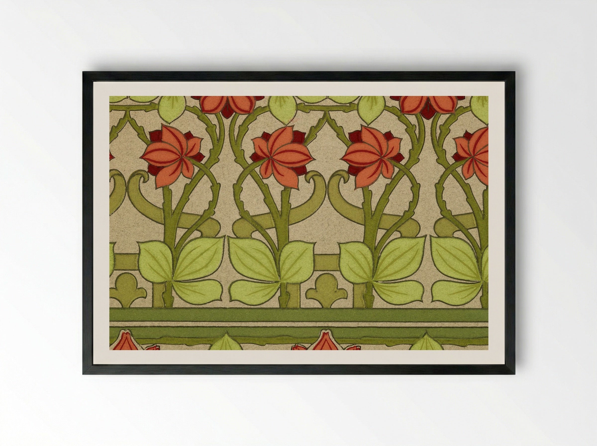 Frieze and Border - S.A. Maxwell - Framed Print Black