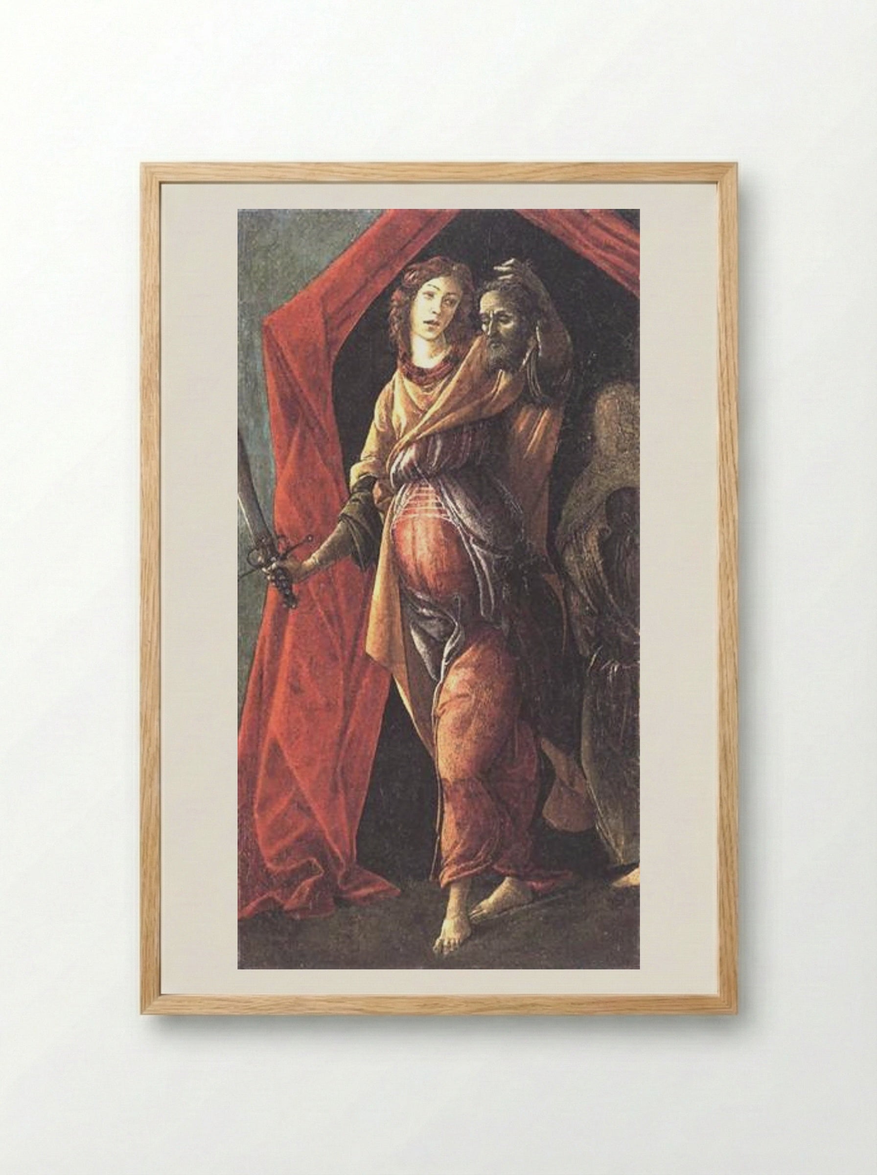 Judith Leaving the Tent of Holofernes - Sandro Botticelli - Framed Print Wood