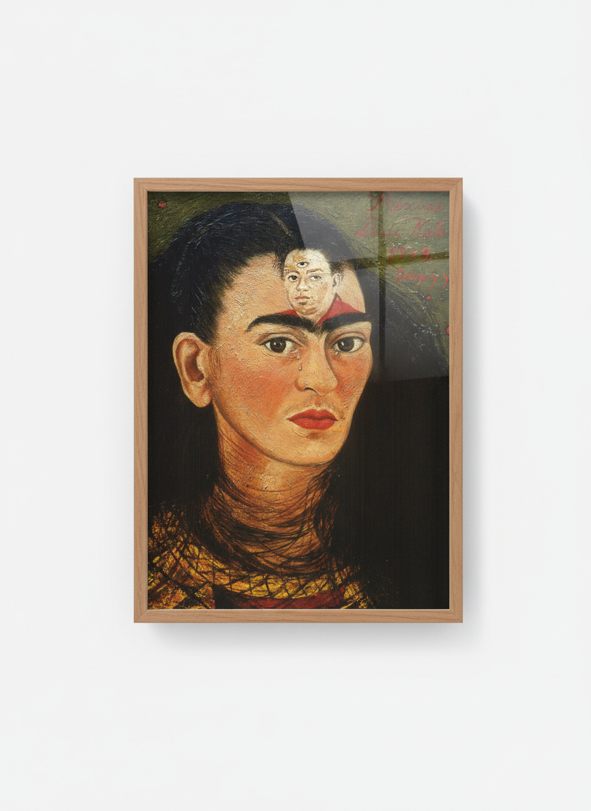 Diego and I - Frida Kahlo - Framed Print Wood
