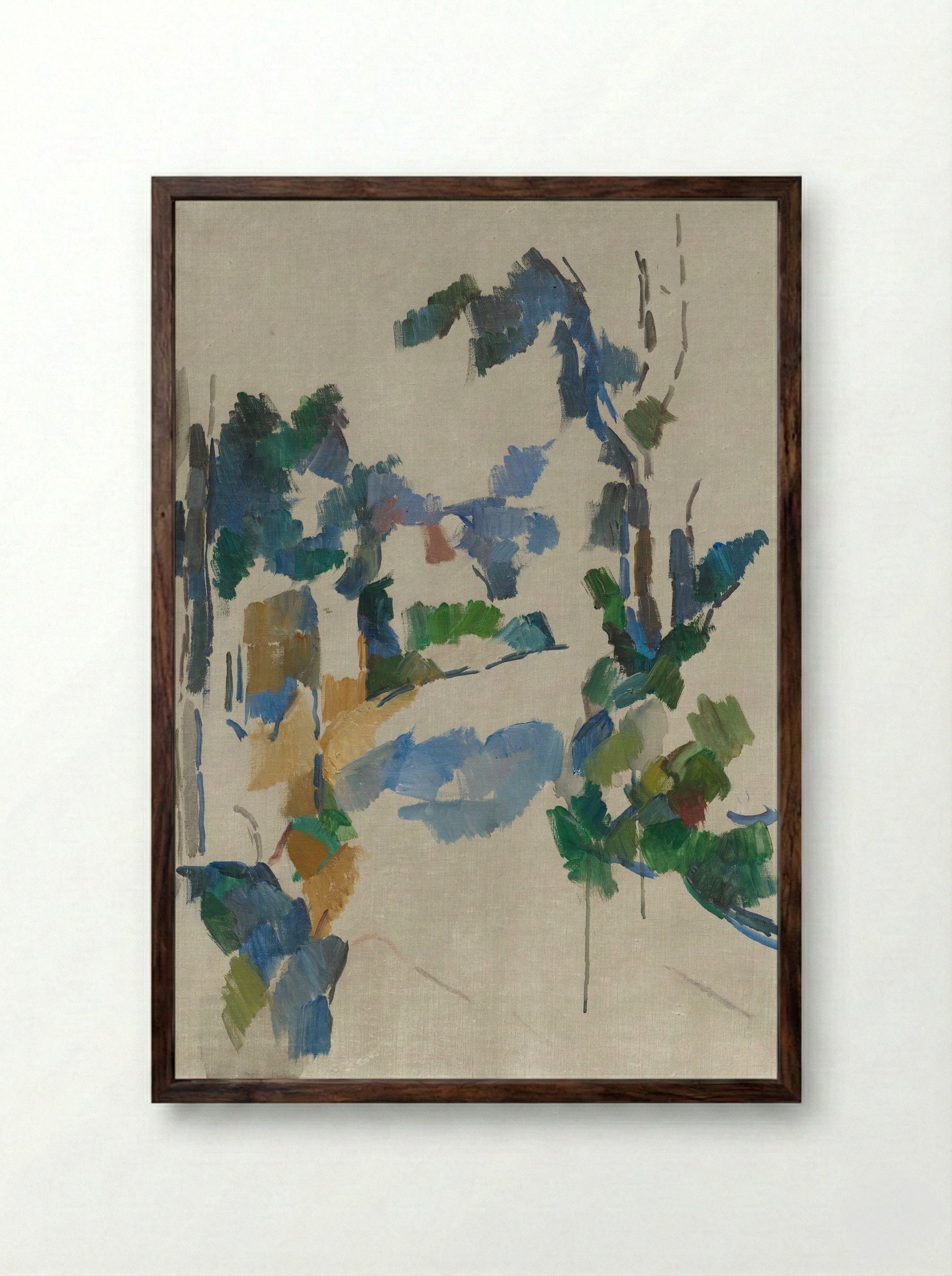 Study of Trees - Paul Cézanne - Framed Print Dark Wood