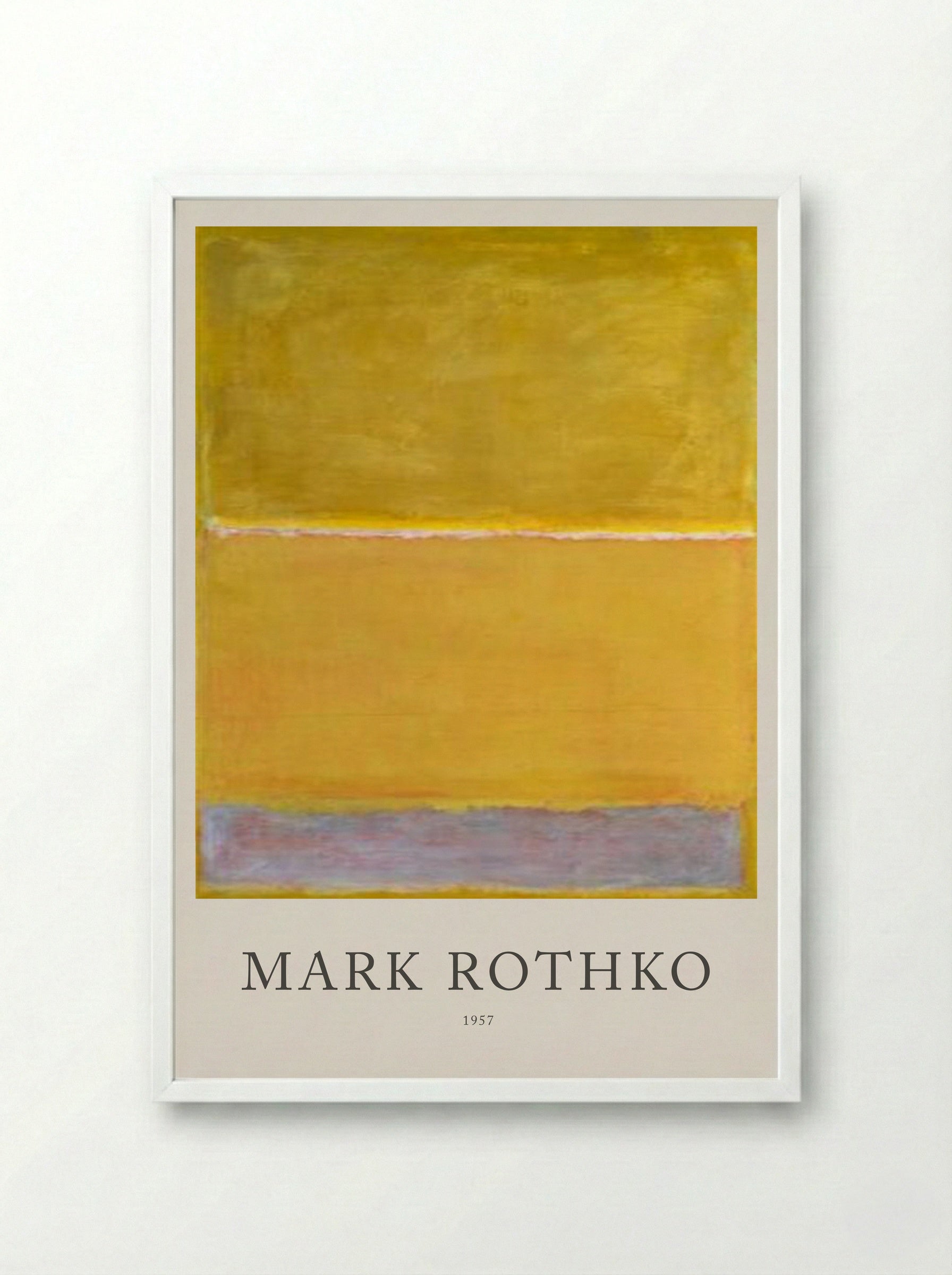 Untitled (Yellow, Pink, and Lavender) - Mark Rothko - Framed Print White