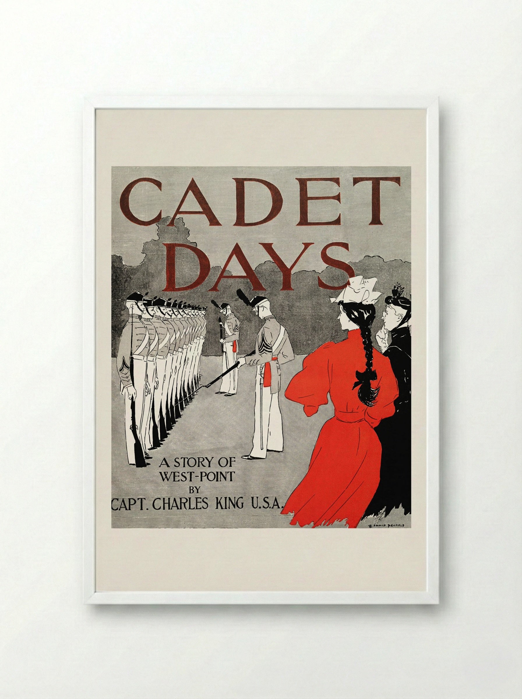 Cadet Days - Edward Penfield - Framed Print White