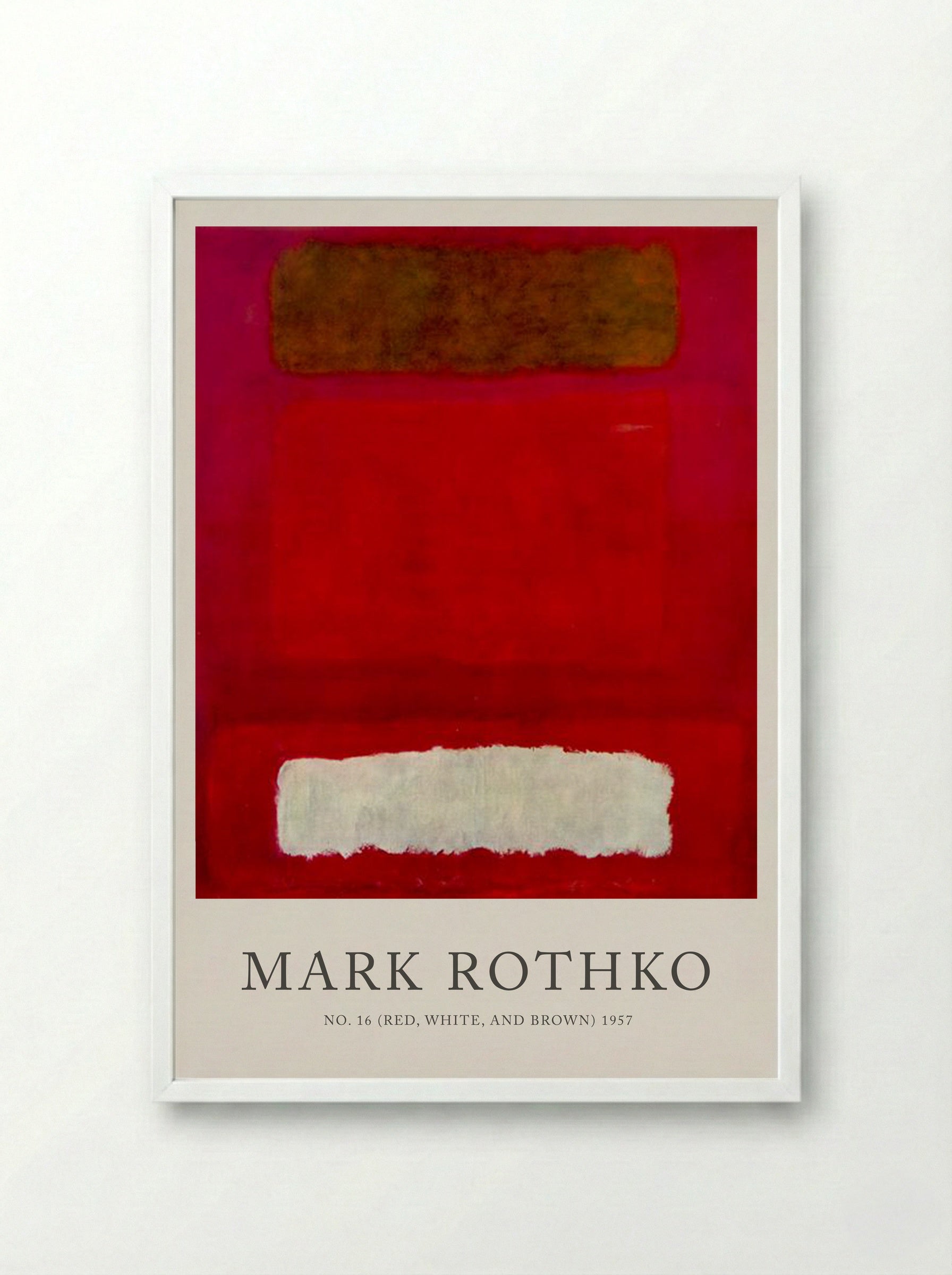 No. 16 (Red, White, and Brown) - Mark Rothko - Framed Print White