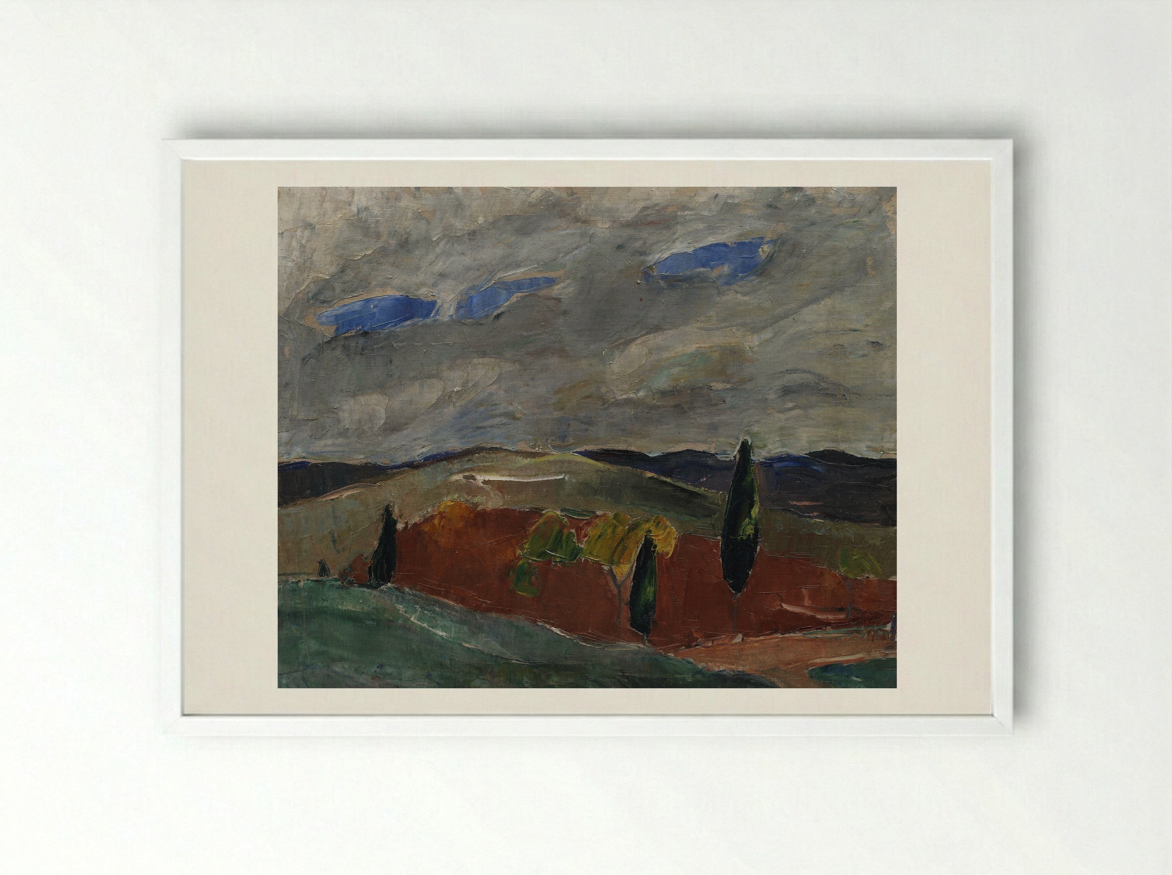 Cemetery Road in Toledo - Jens Adolf Jerichau - Framed Print White