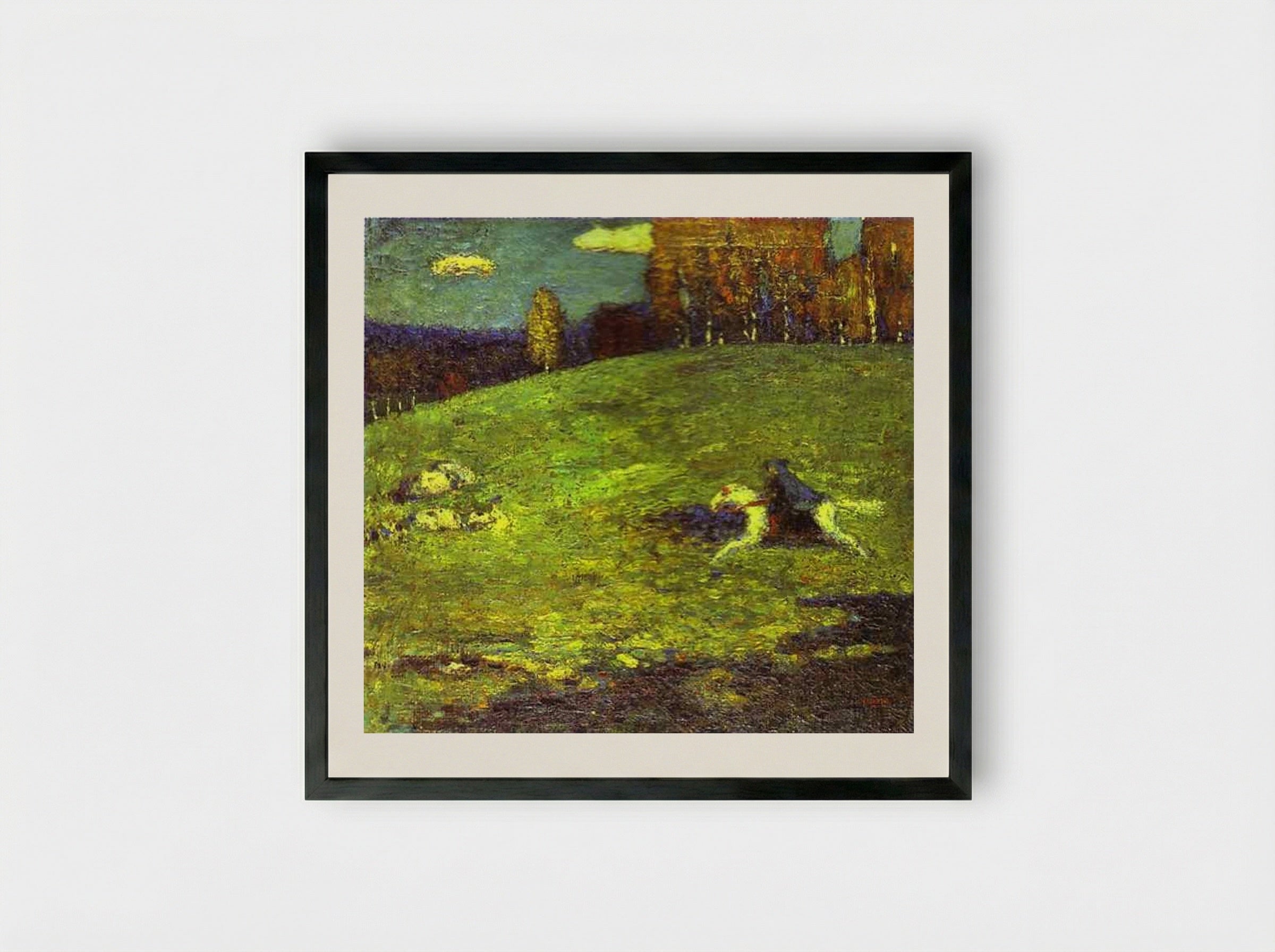 Blue Rider - Wassily Kandinsky - Framed Print Black