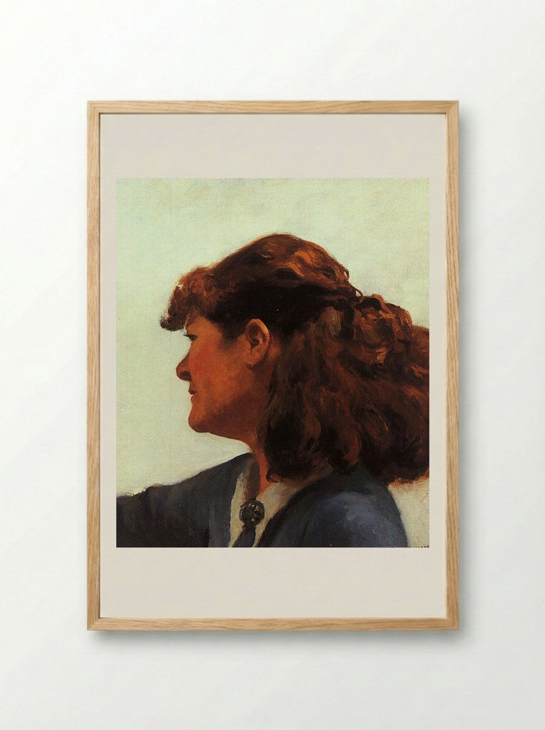 Jo Painting (Josephine Hopper) - Edward Hopper - Framed Print Wood