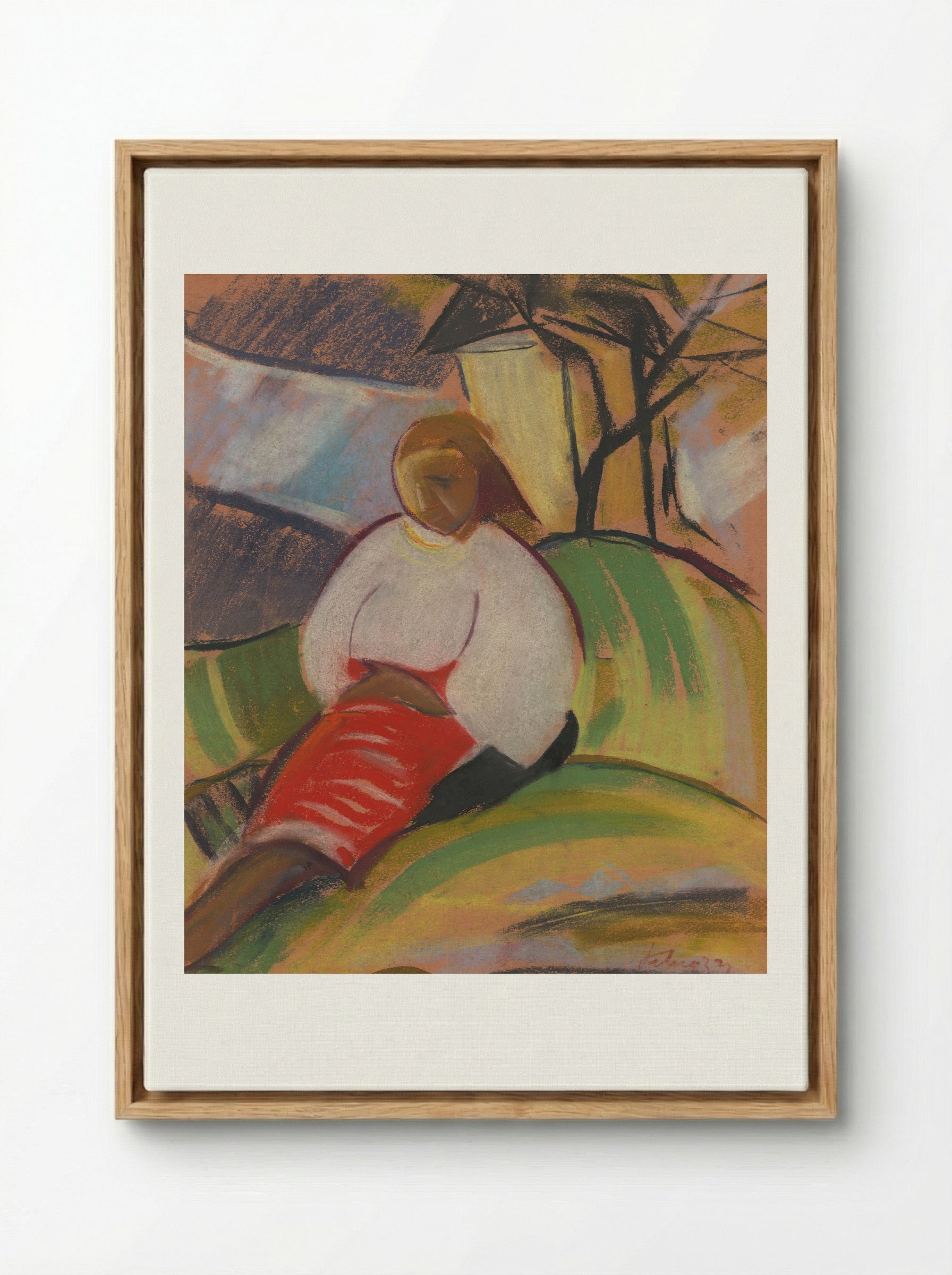 Girl in a Red Skirt - Zolo Palugyay - Framed Canvas Wood