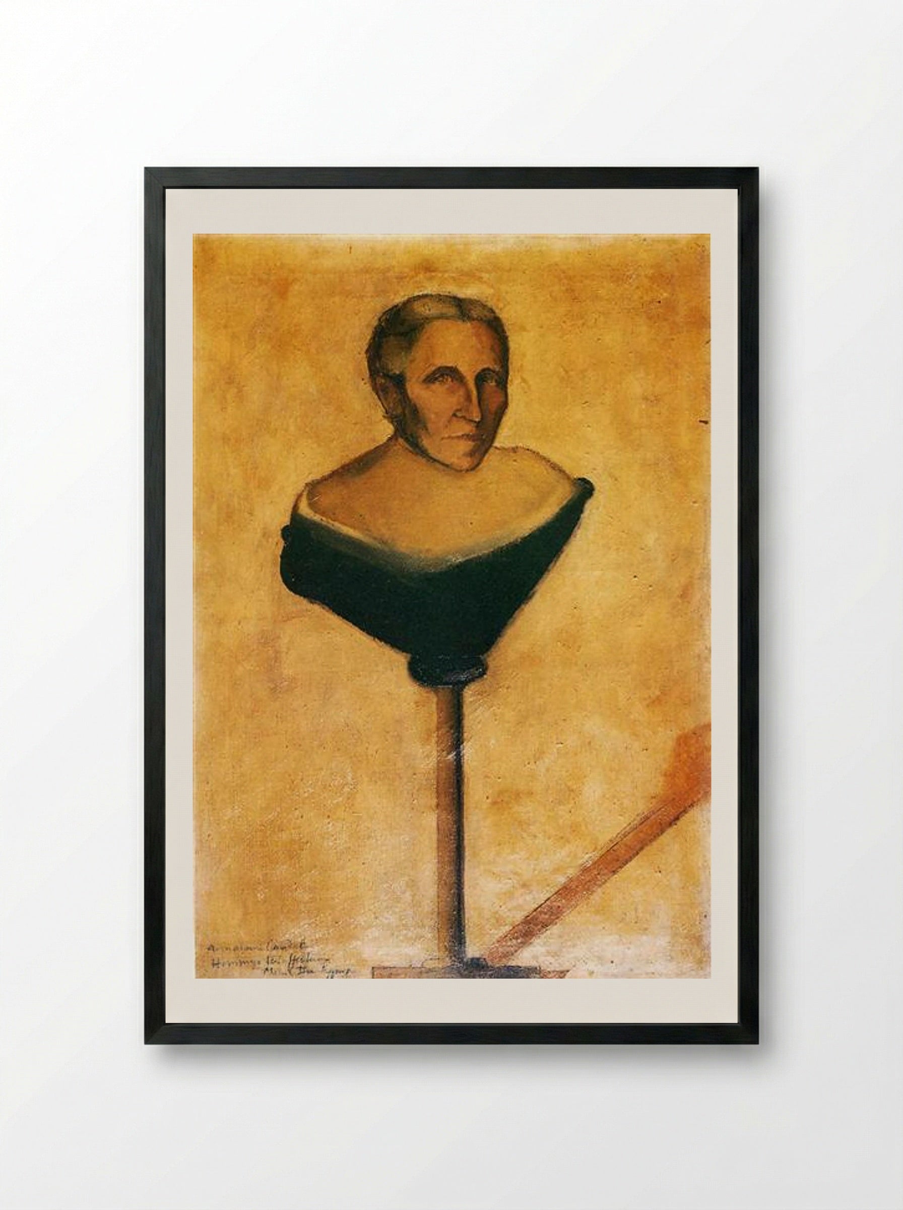 Portrait of Gustave Candel's Mother - Marcel Duchamp - Framed Print Black