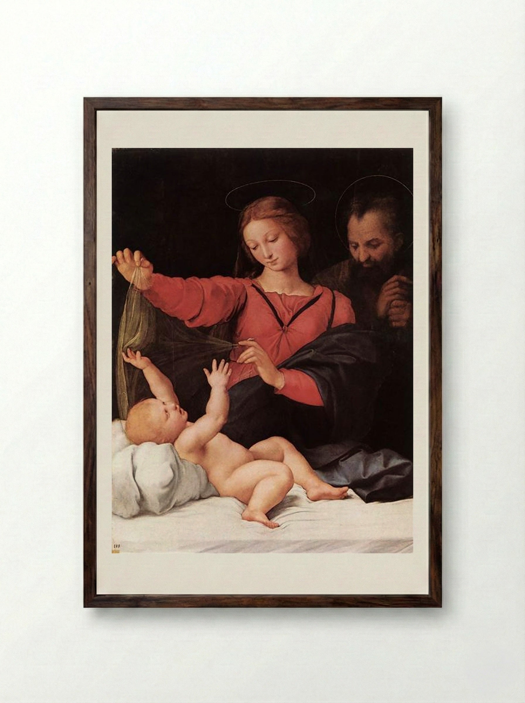 The Madonna of Loreto - Raphael - Framed Print Dark Wood