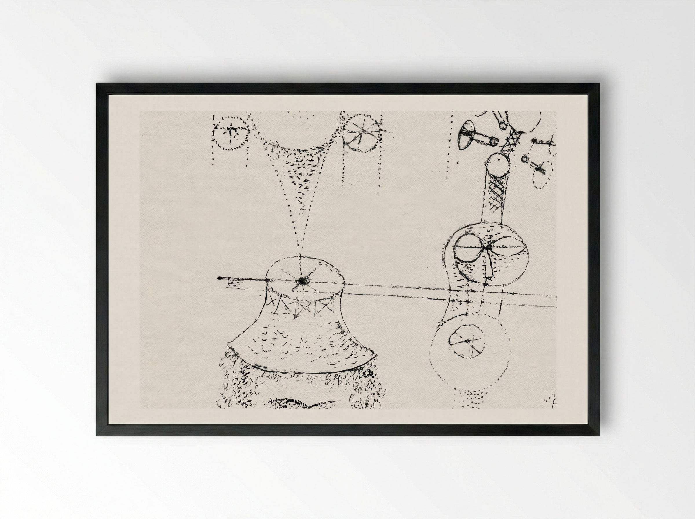 In Memory of an All-Girl Band - Paul Klee - Framed Print Black