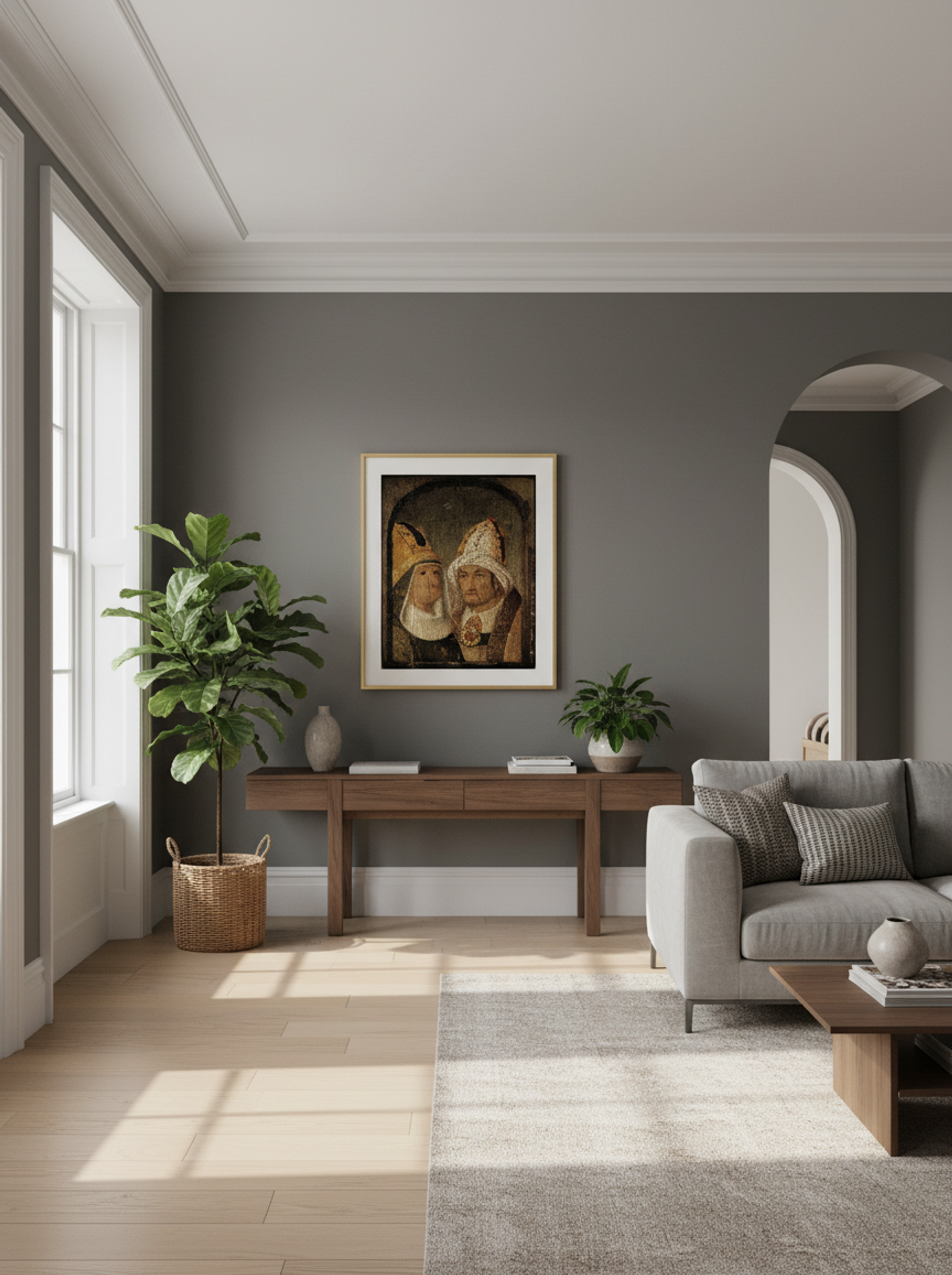 Two Male Heads (Portrait) - Fine Art Print - Lifestyle