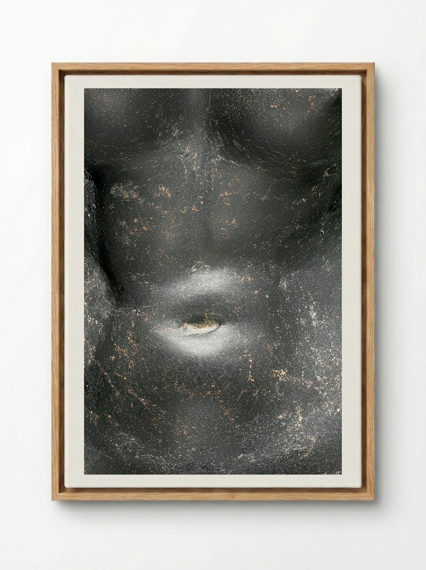 Torso of Aphrodite (Basalt Sculpture) - Fine Art Print - Framed Canvas Wood