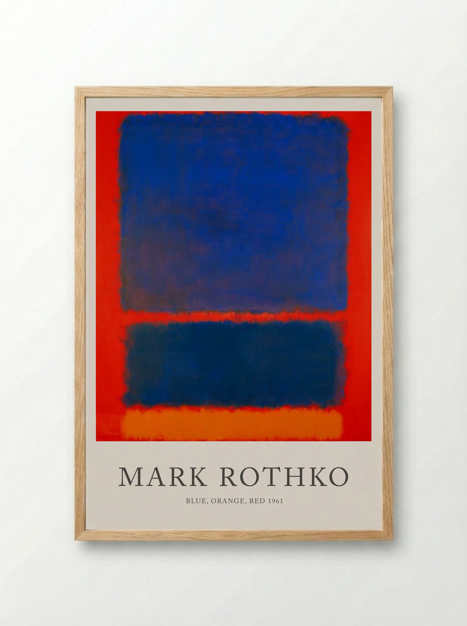 Blue, Orange, Red - Mark Rothko - Framed Print Wood