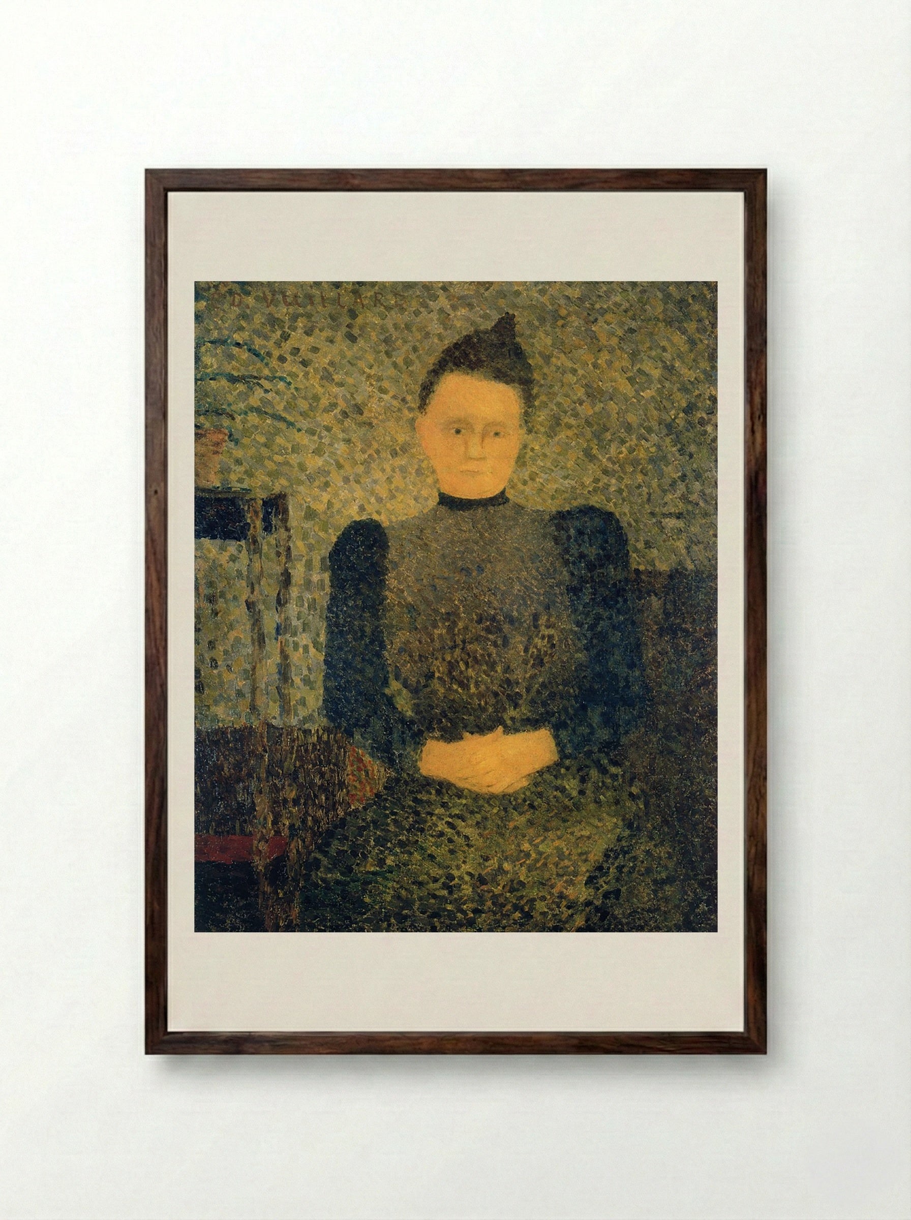 Portrait of Marie Vuillard - Édouard Vuillard - Framed Print Dark Wood