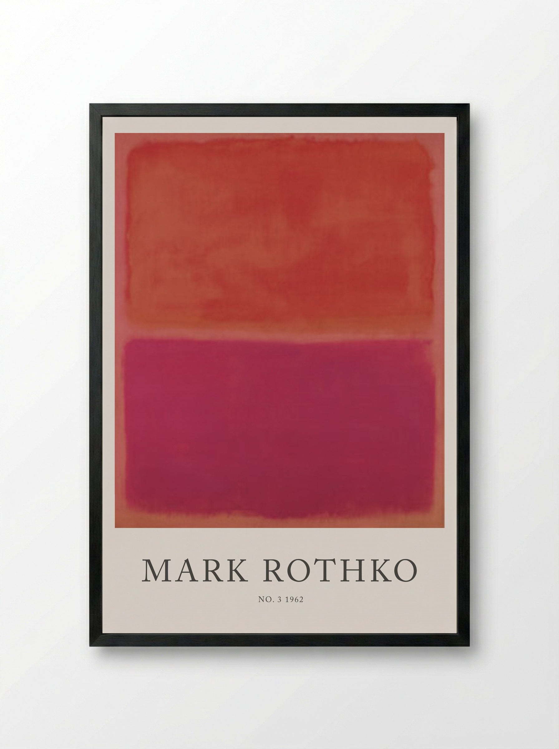 No. 3, 1962 - Mark Rothko - Framed Print Black