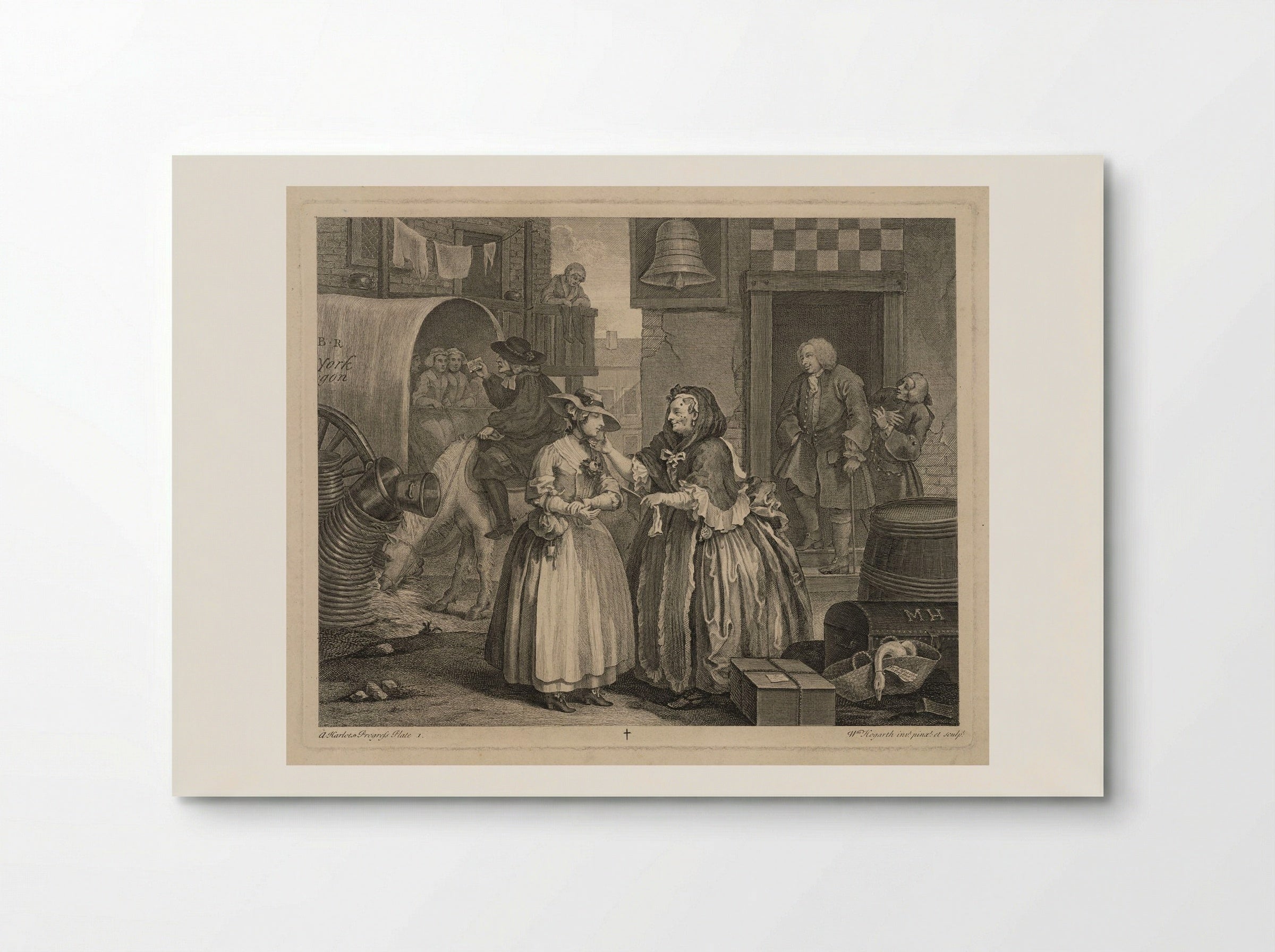 Moll Hackabout Encounters a Bawd in London - William Hogarth - Poster
