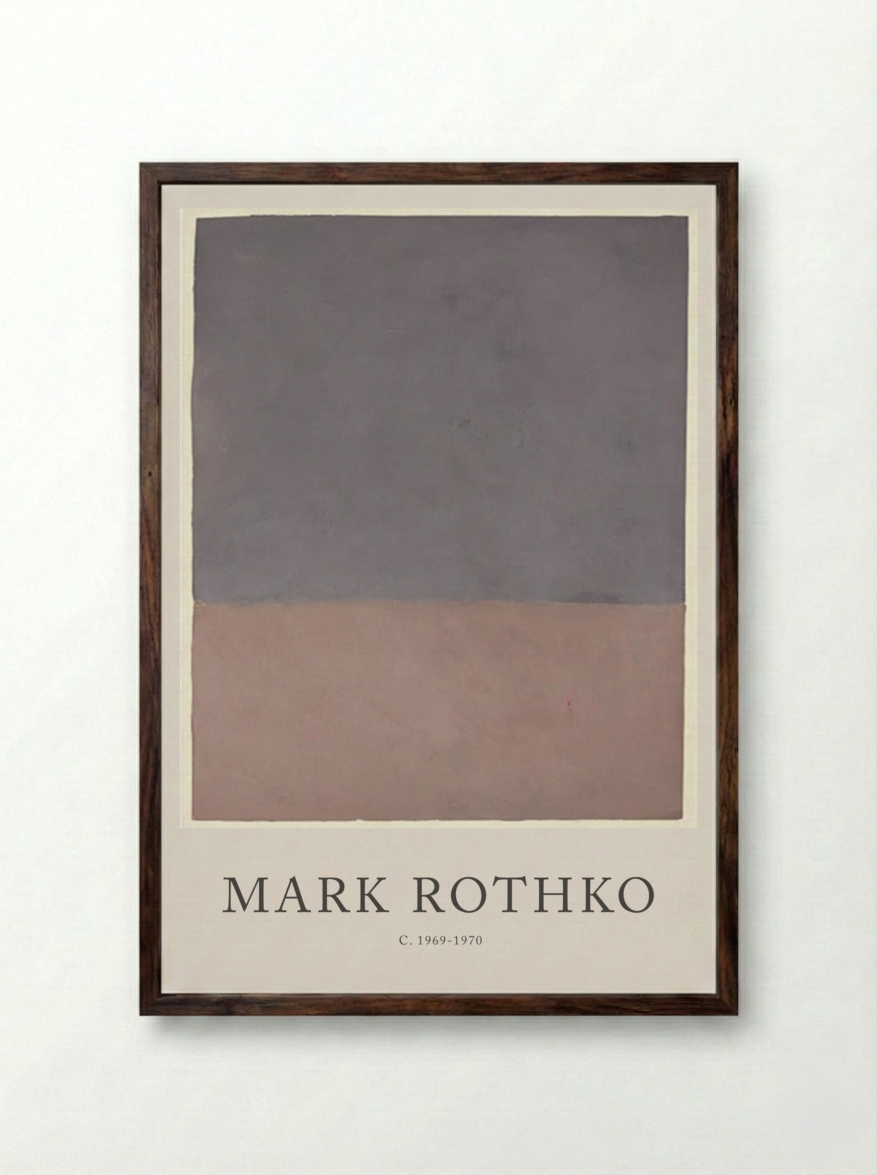 Untitled (Violet and Brown) - Mark Rothko - Framed Print Dark Wood