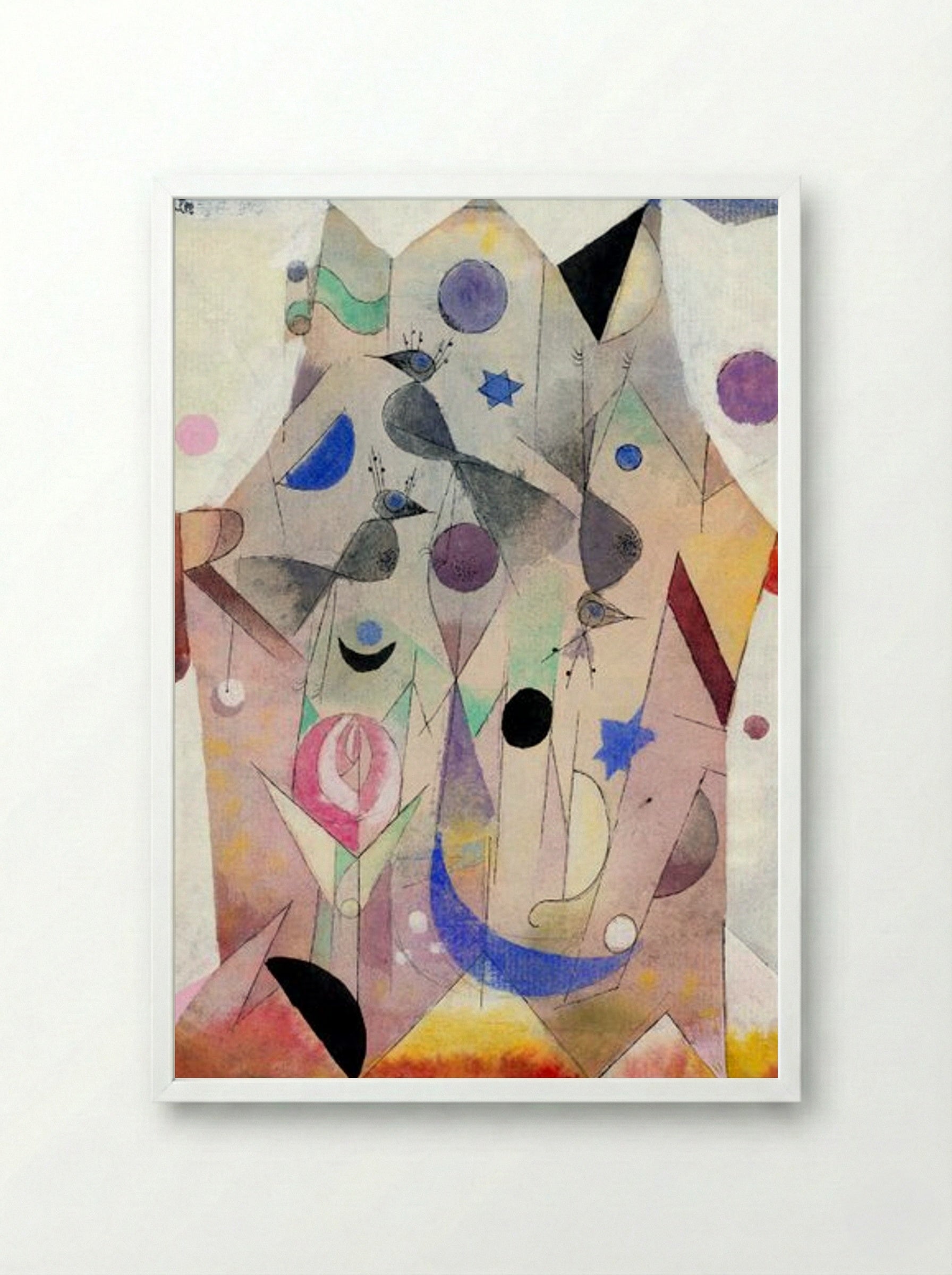 Persische Nachtigallen (Persian Nightingales) - Paul Klee - Framed Print White