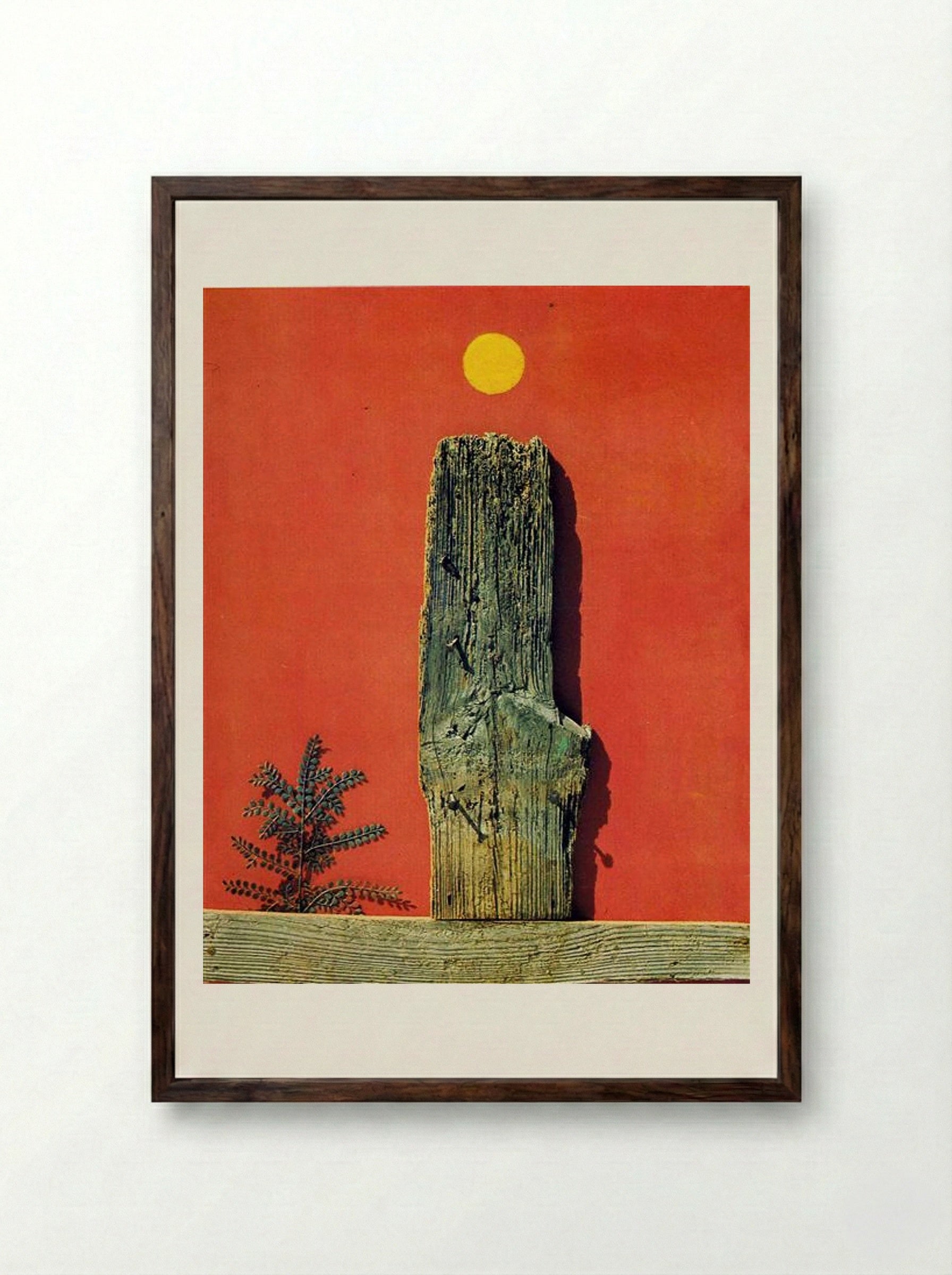 Red Forest - Max Ernst - Framed Print Dark Wood