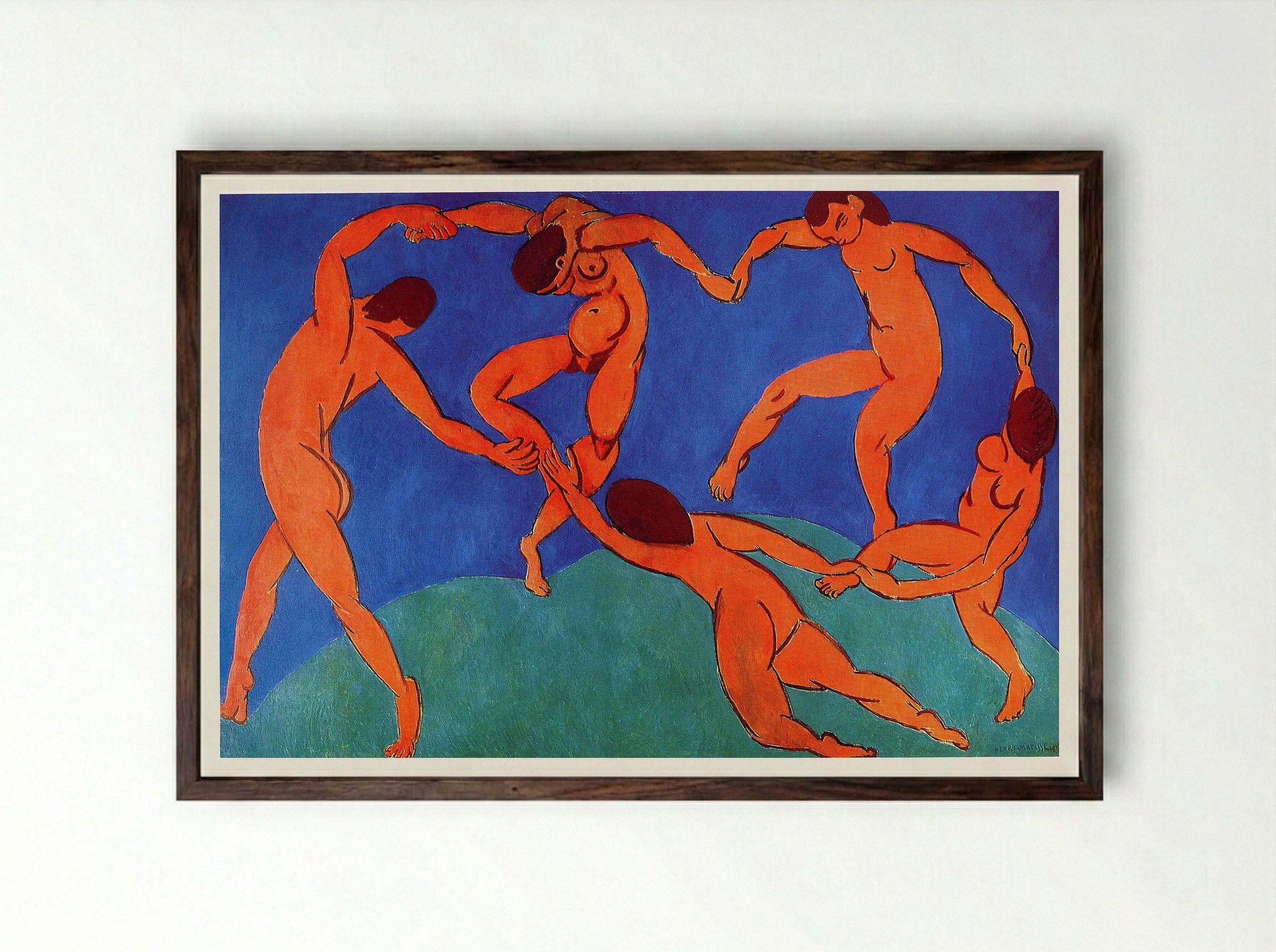 Dance (II) - Henri Matisse - Framed Print Dark Wood